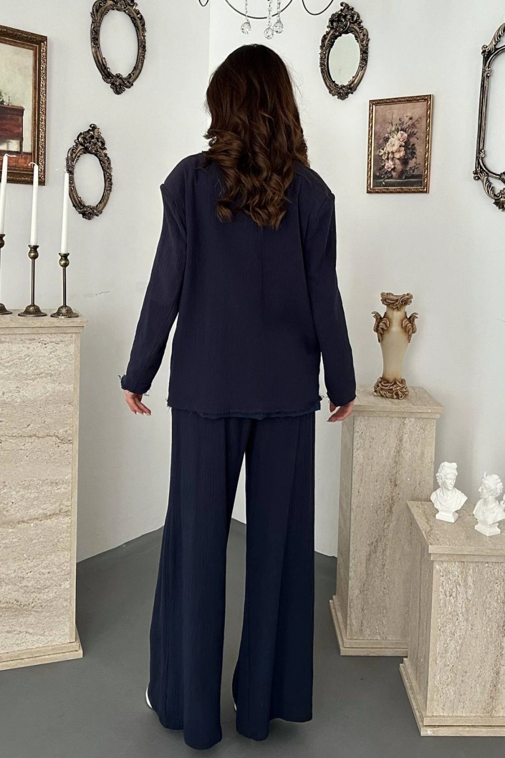 Beyaz Oversize Müslin Takım