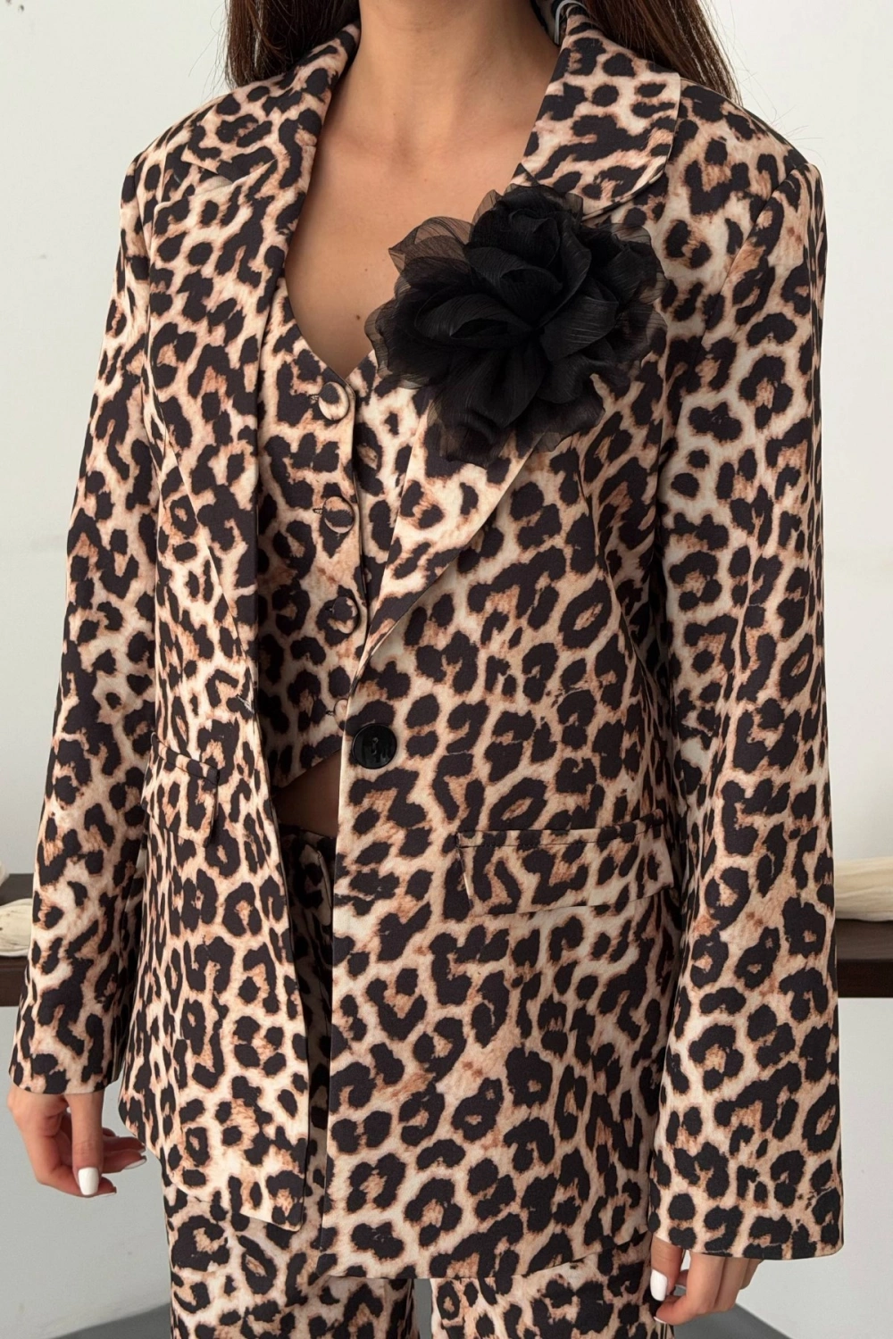 Leopar Leopar Desenli 3Lü Takım
