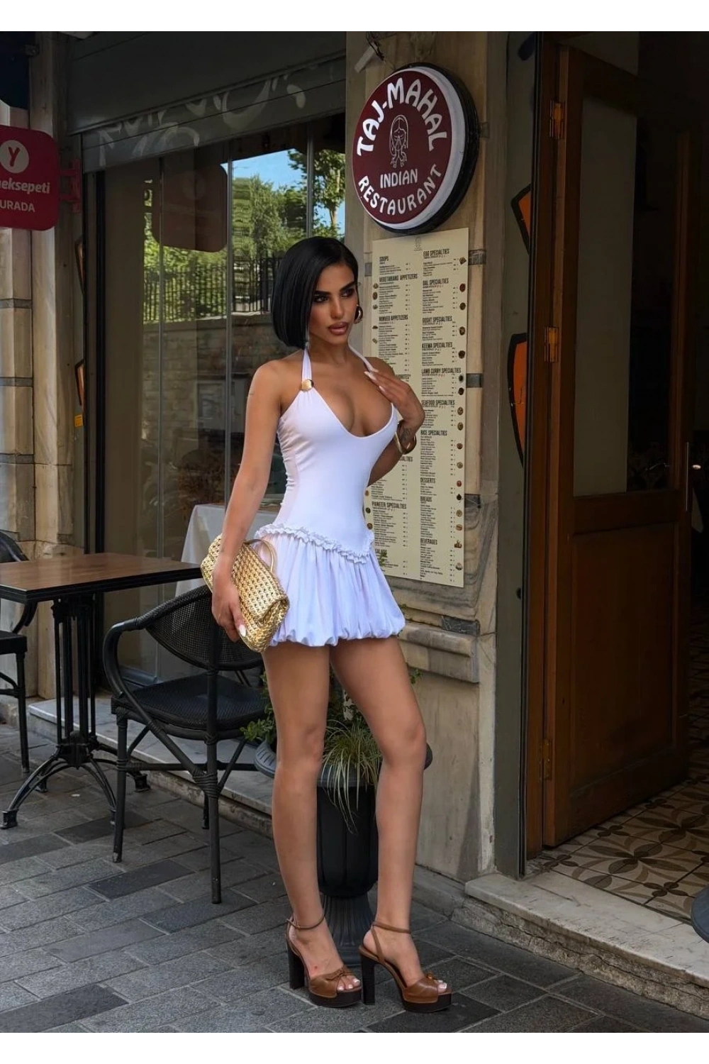 Aksesuarlı Mini Boy Elbise 1113