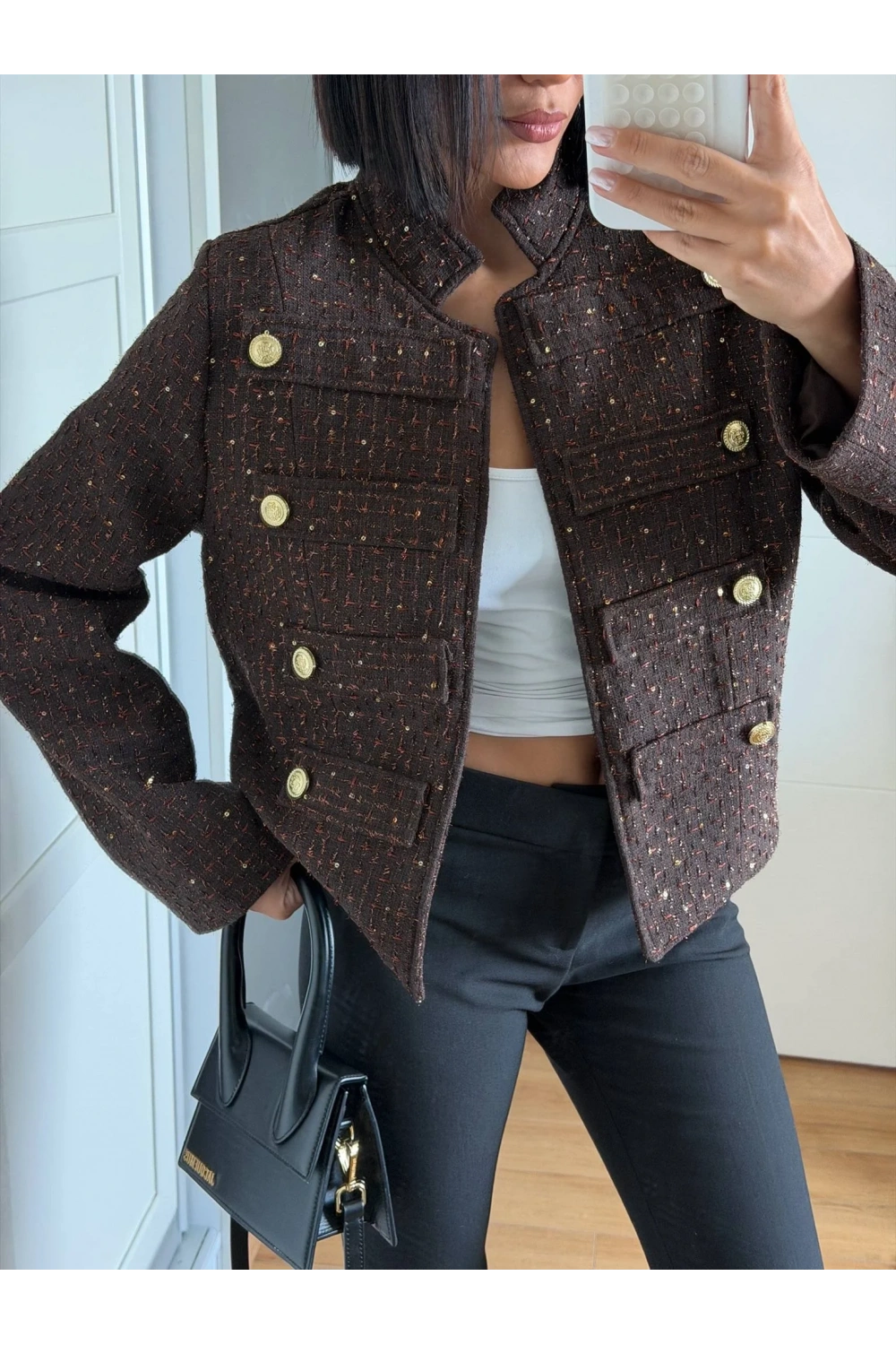 Morliva Yeni Sezon Pullu Chanel Model Ceket