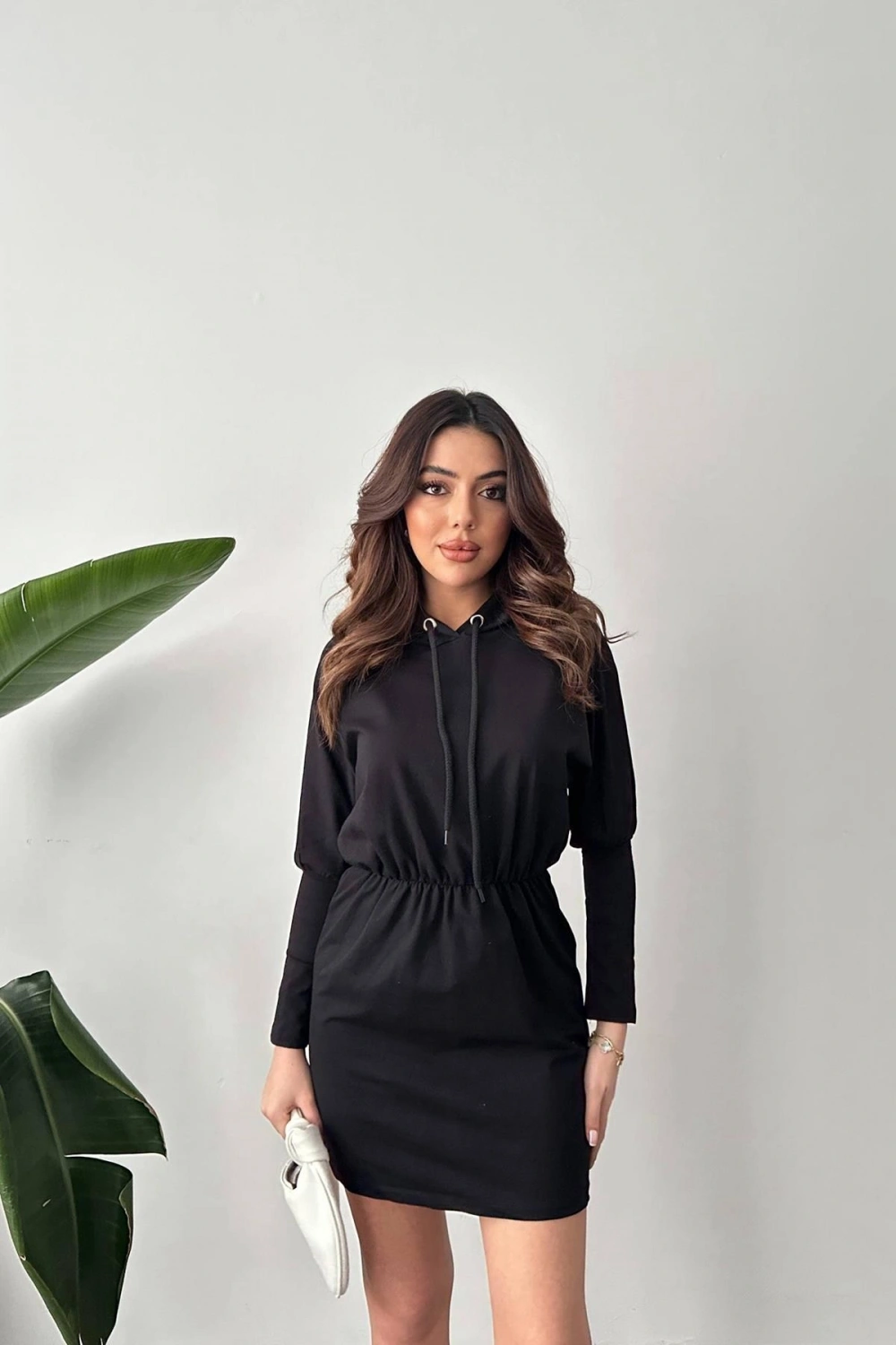 Siyah Sweatshirt Spor Elbise