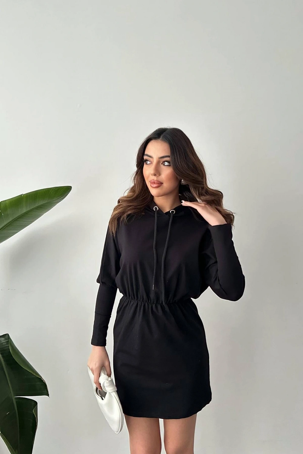 Siyah Sweatshirt Spor Elbise