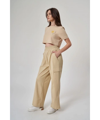 KADIN TSHIRT-1522179 - Bej