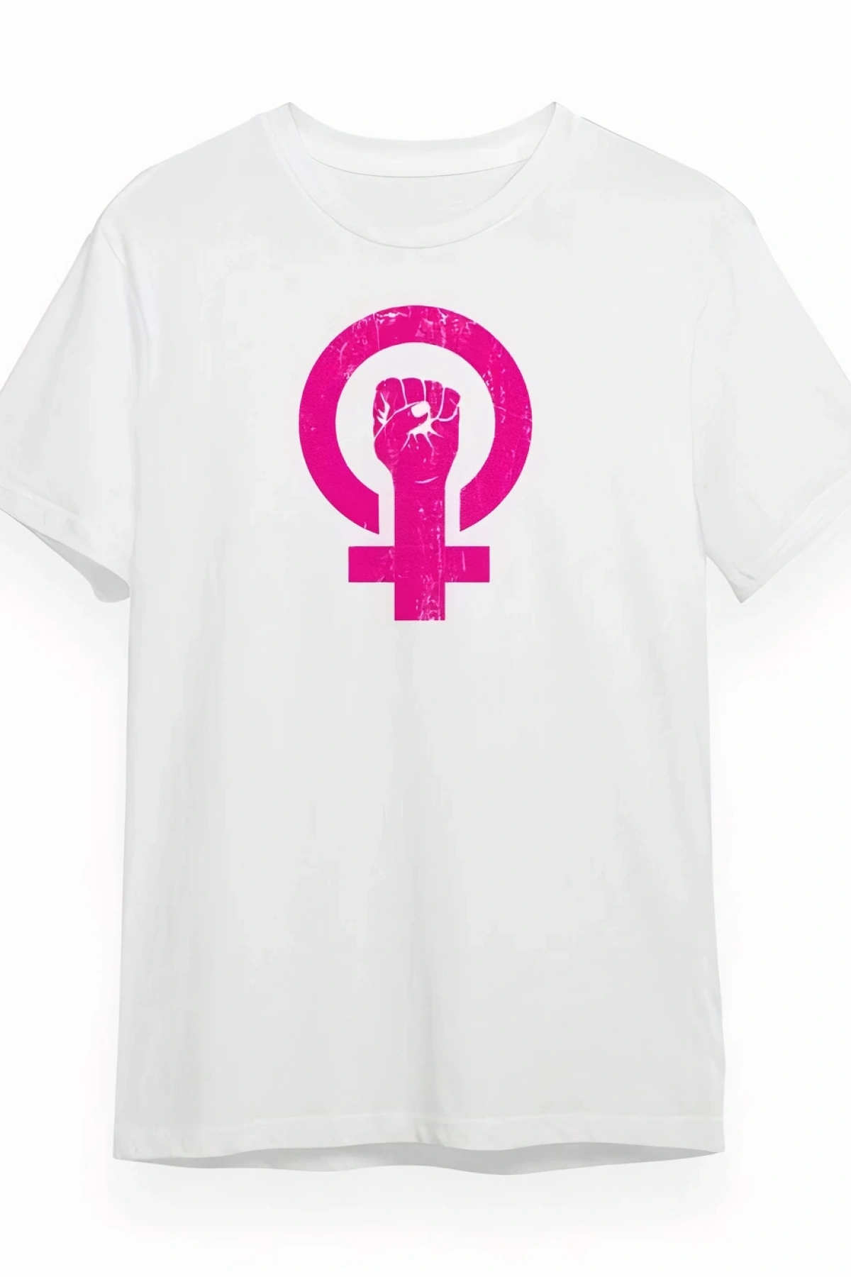 8 Mart Dünya Kadınlar Günü İçin Özel Baskılı T-shirt - Beyaz