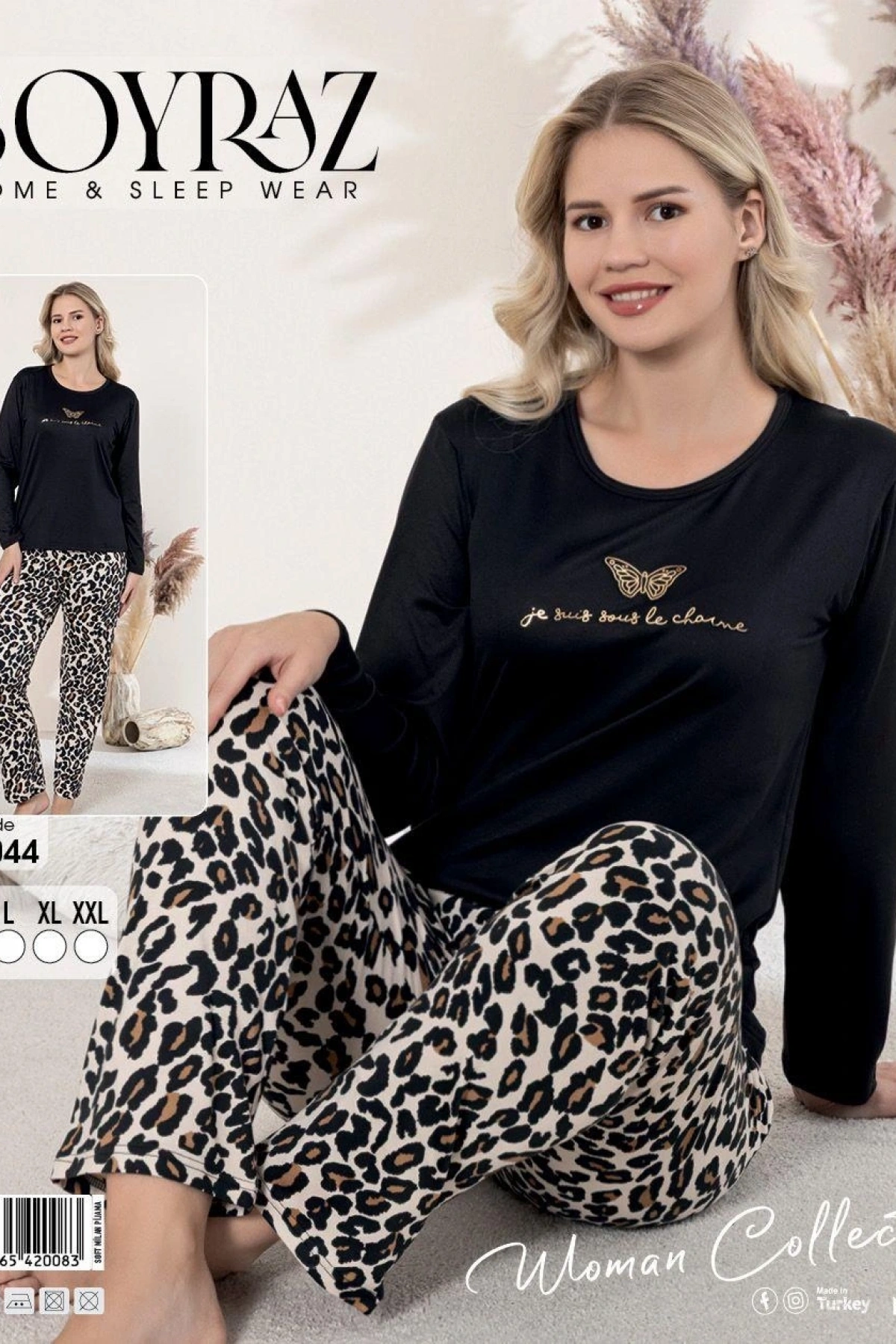 Boyraz 08044 Kadın Sandy Soft Uzun Kol Pijama Takımı