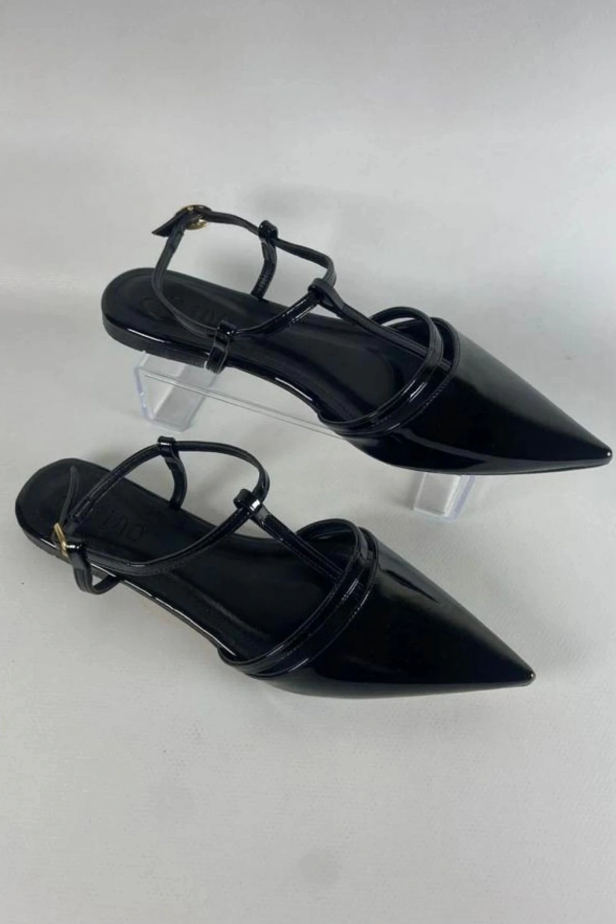 Canca Siyah Rugan Babet Ayakkabı