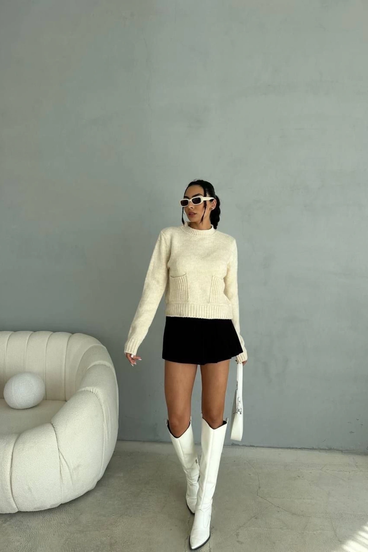 Cepli triko kazak krem