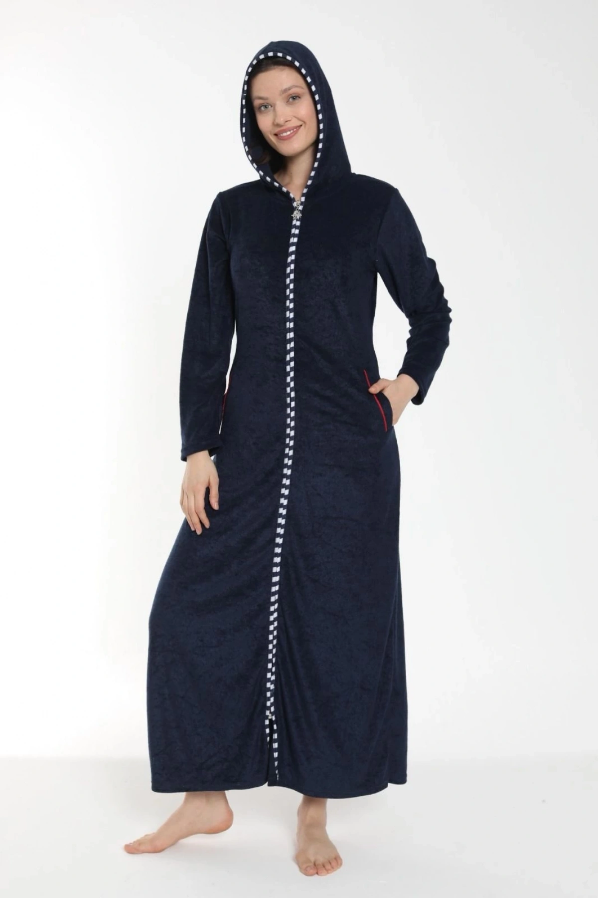 Cicikom 104030 Bayan Kapşonlu Havlu Elbise