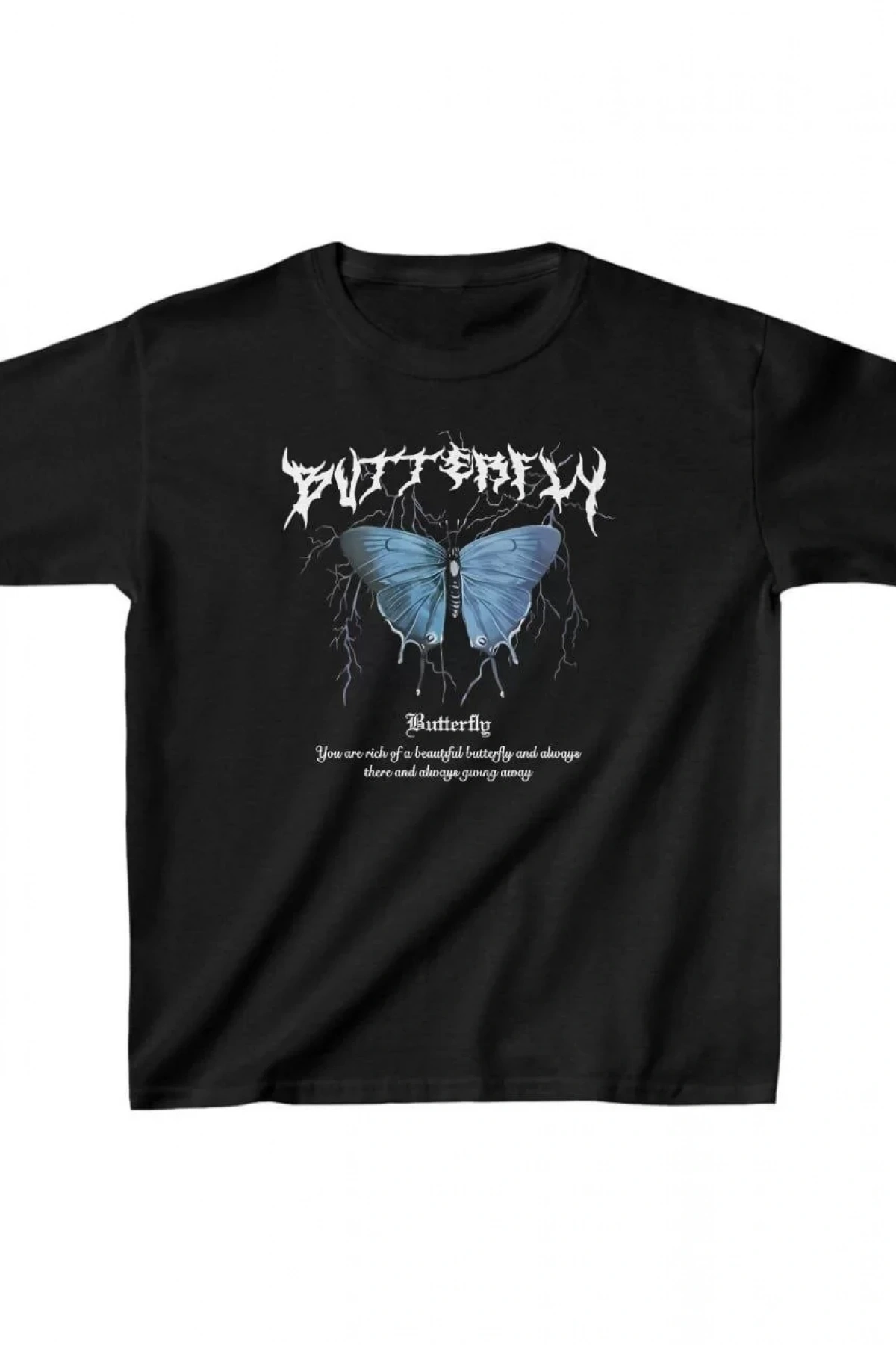 Çocuk Kız Baskılı T-Shirt - Siyah