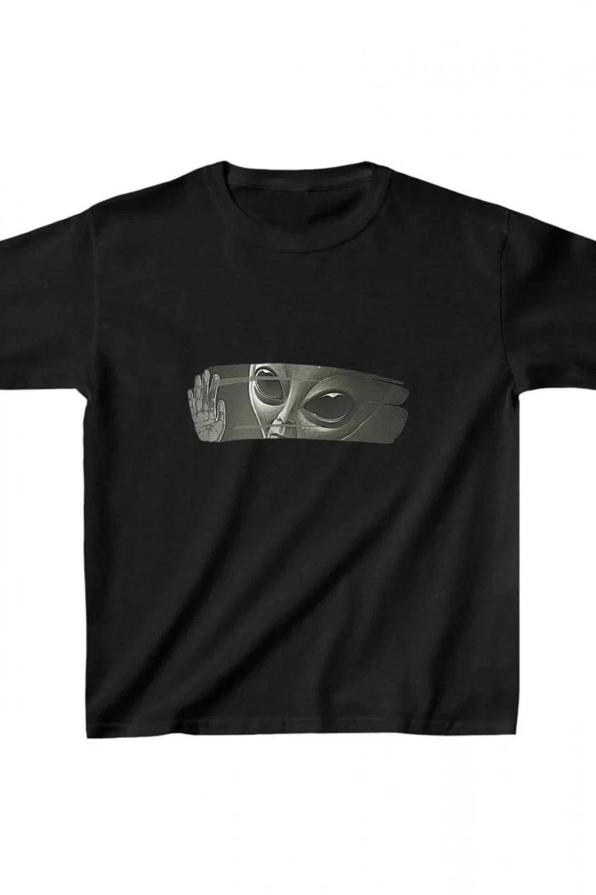 Çocuk Unisex Baskılı T-Shirt - Siyah