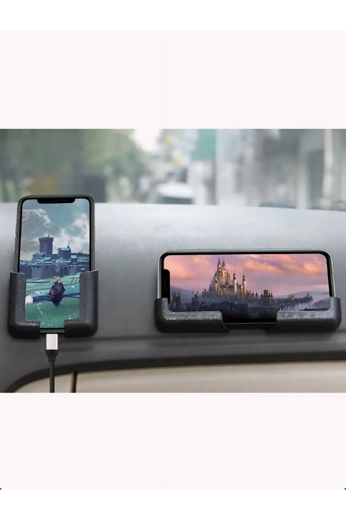 Çok Amaçlı Torpido Telefon Navigasyon ve Şarj Standı- Siyah