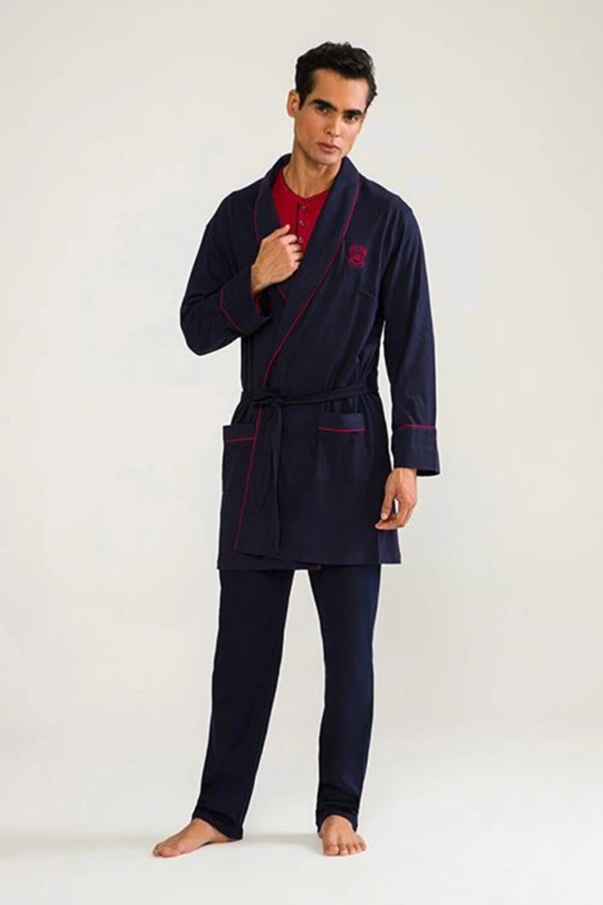 DS Damat 03000 5li Robdöşambr Erkek Damat Pijama Seti