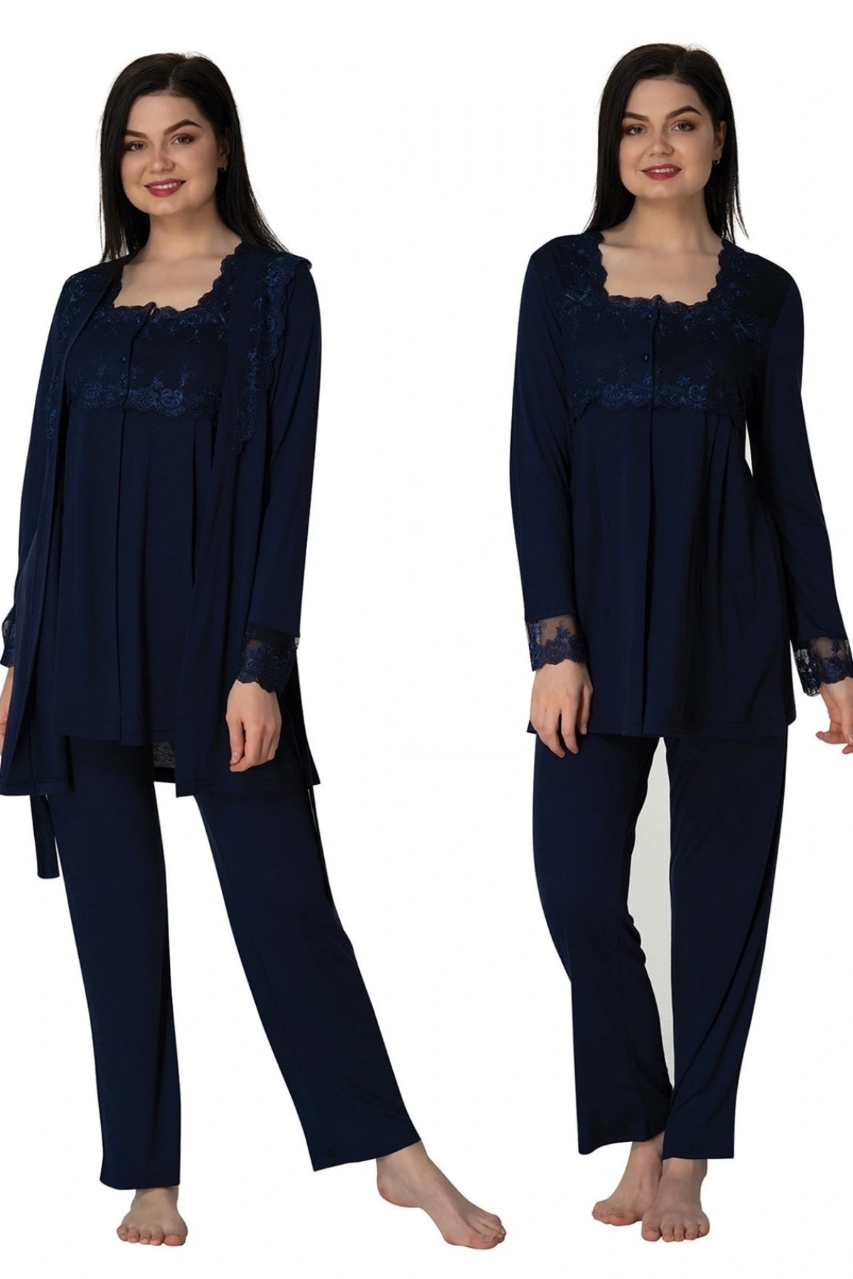 Effortt 2401  Sabahlıklı Lohusa Pijama Takımı