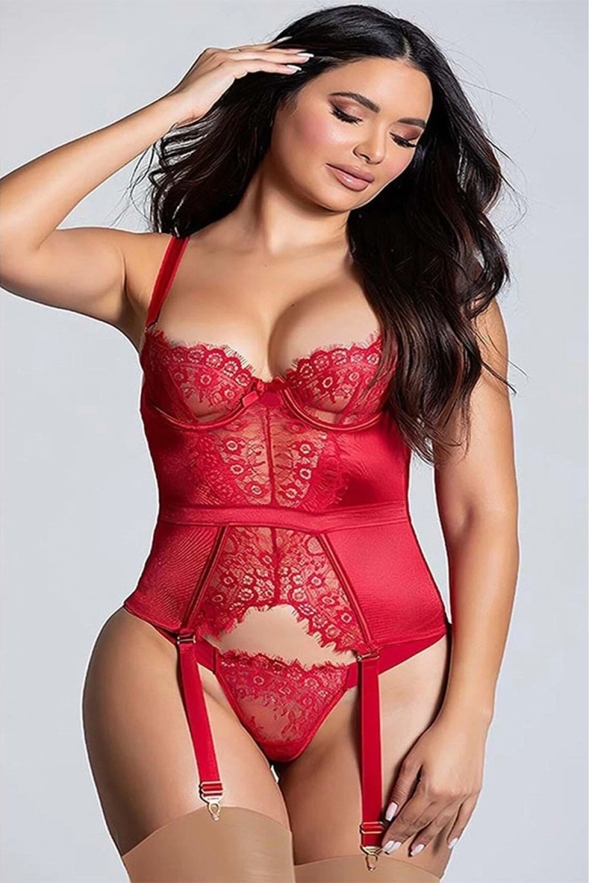 For Dreams 8350 Fantezi Bustiyer Jartiyer Takımı