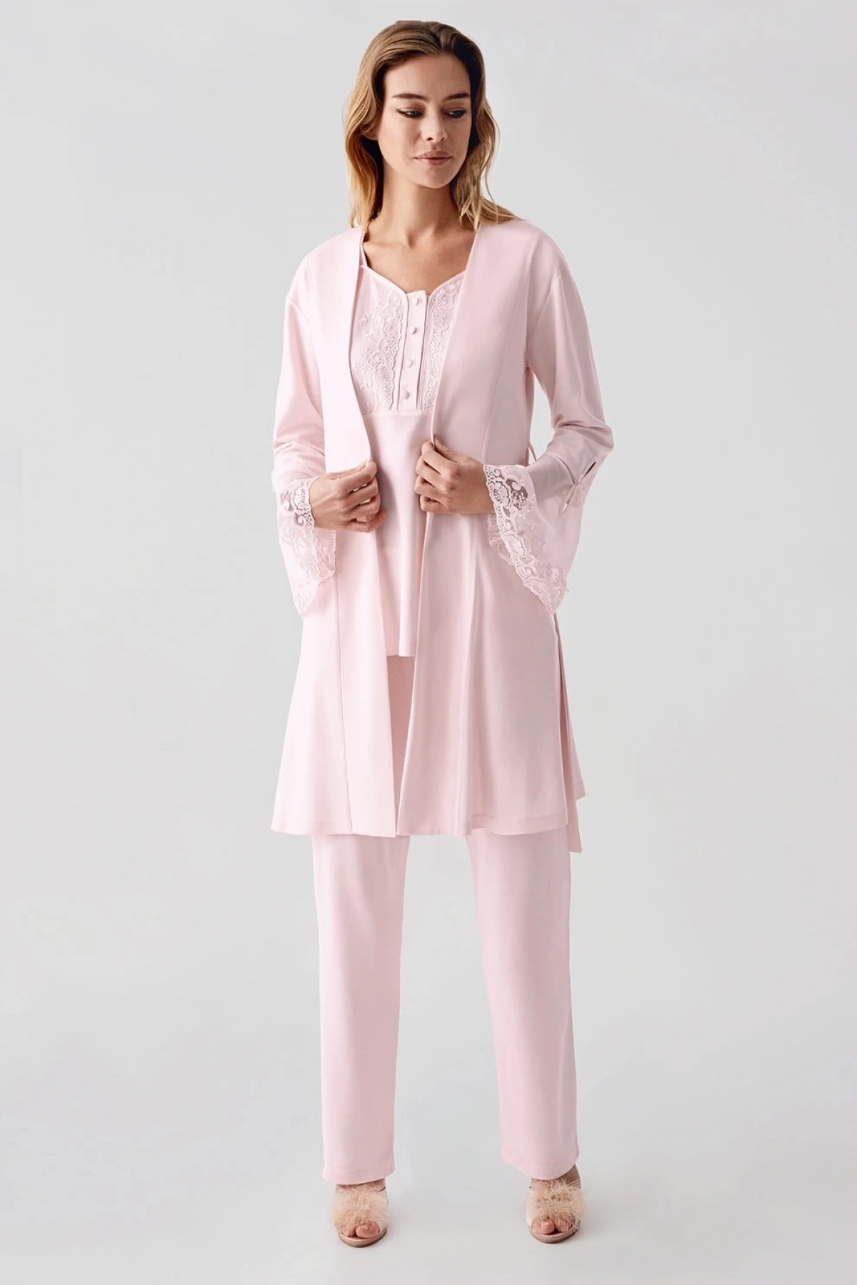 Freshness 322 Kadın Sabahlıklı Pijama Takımı