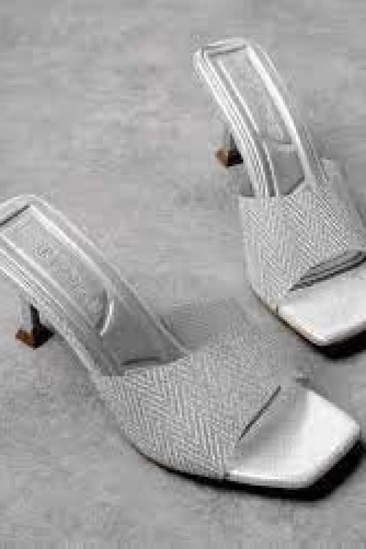 Luart Platin Simli Topuklu Terlik