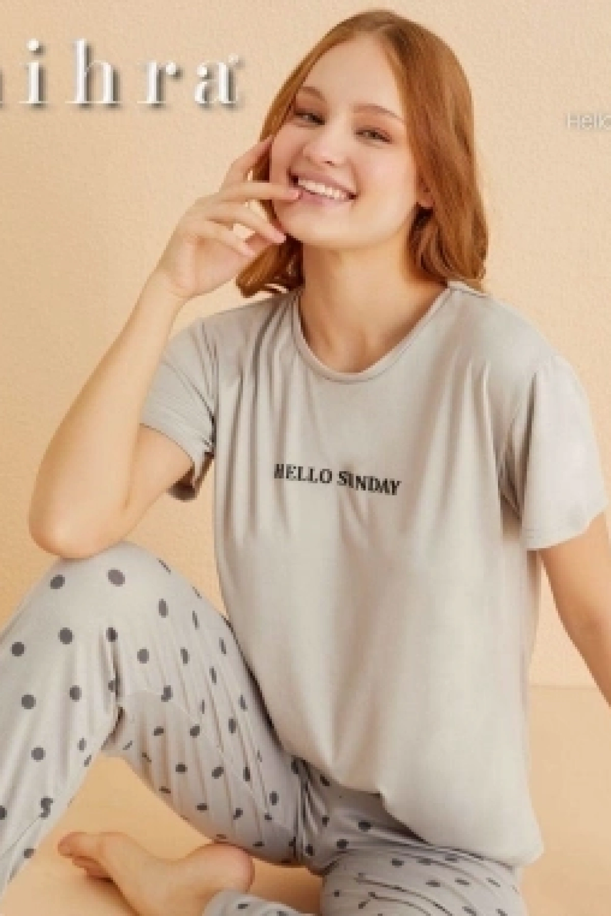 Mihra 50107 Kadın Kısa Kol Pijama Takımı