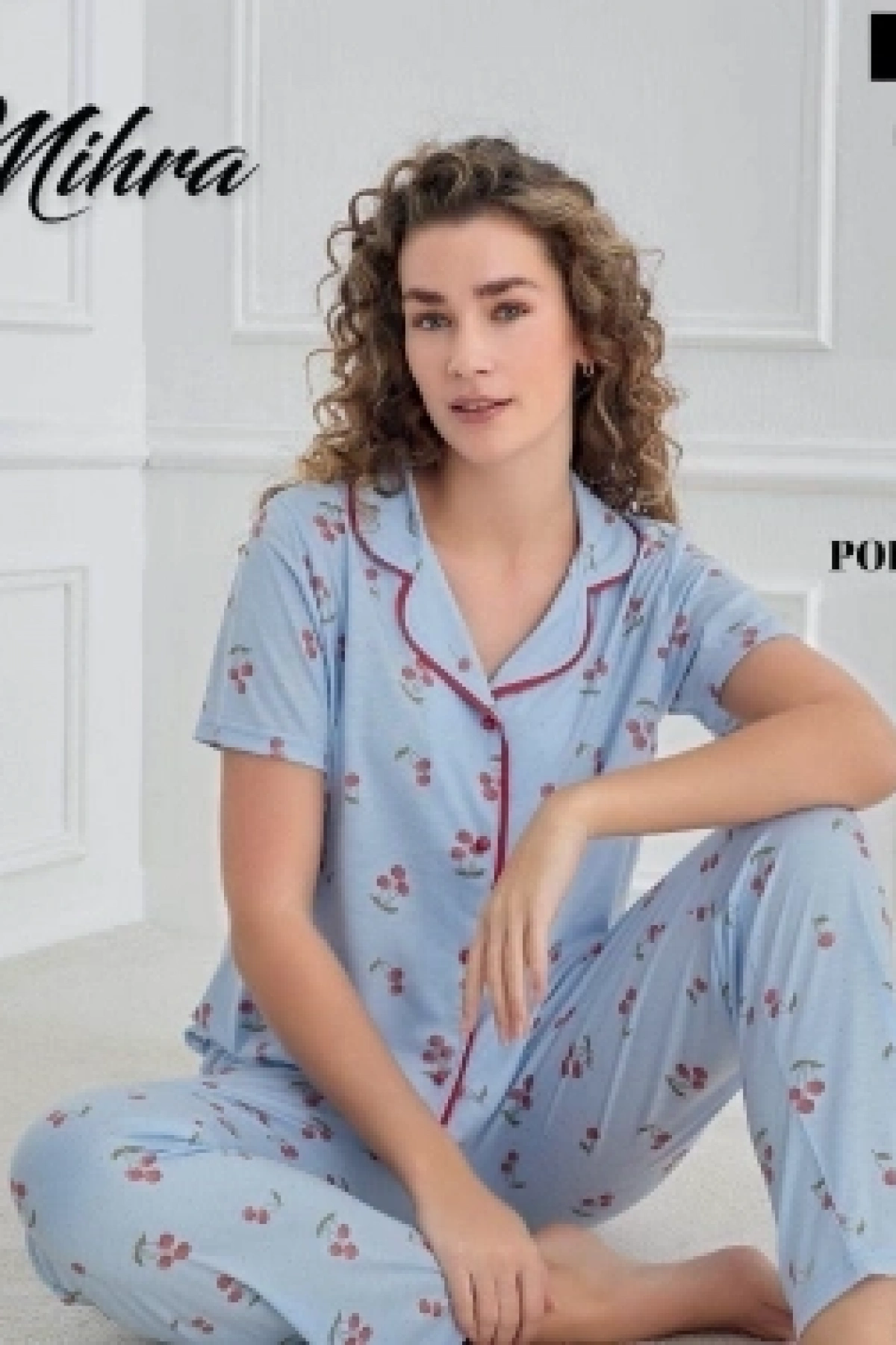 Mihra 90141 Kadın Boydan Düğmeli Pijama Takımı