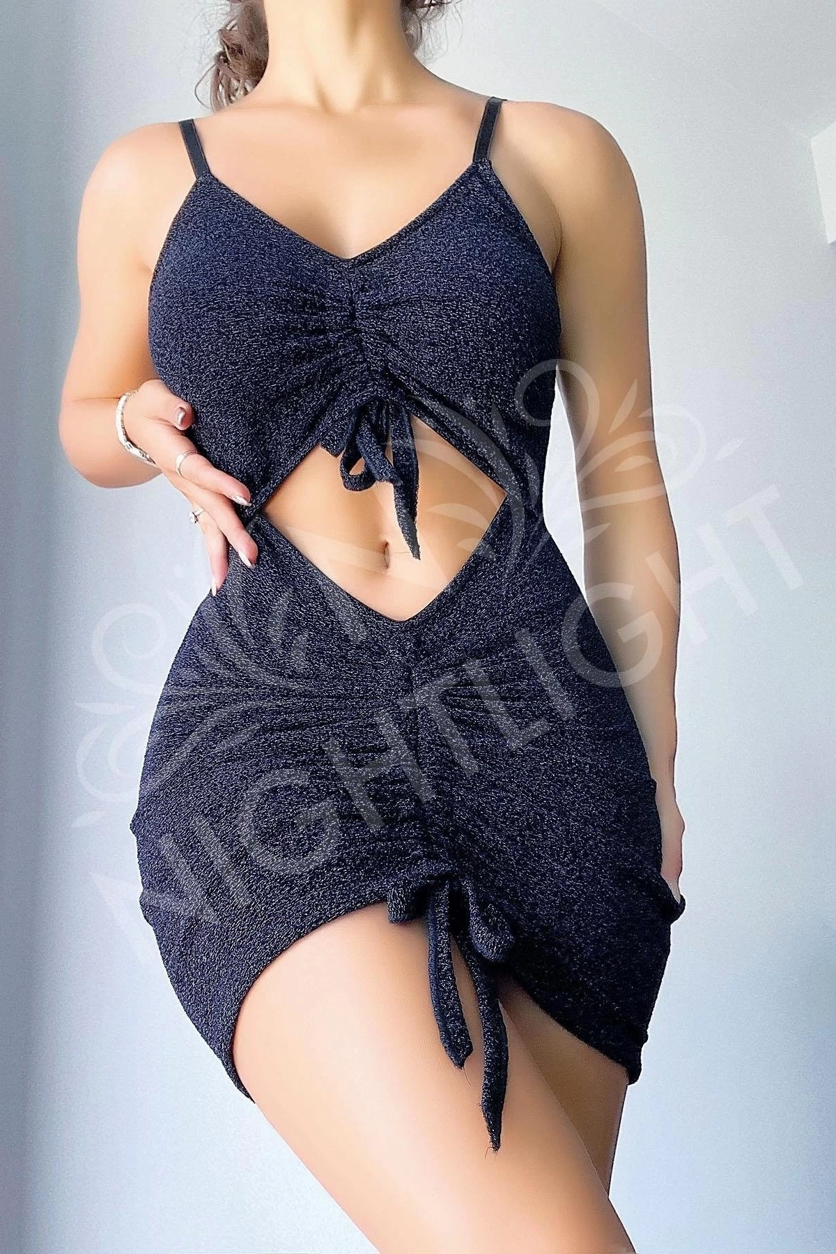 Nightlight 1041 Parıltılı Kumaşlı Fantazi Çekici Gecelik