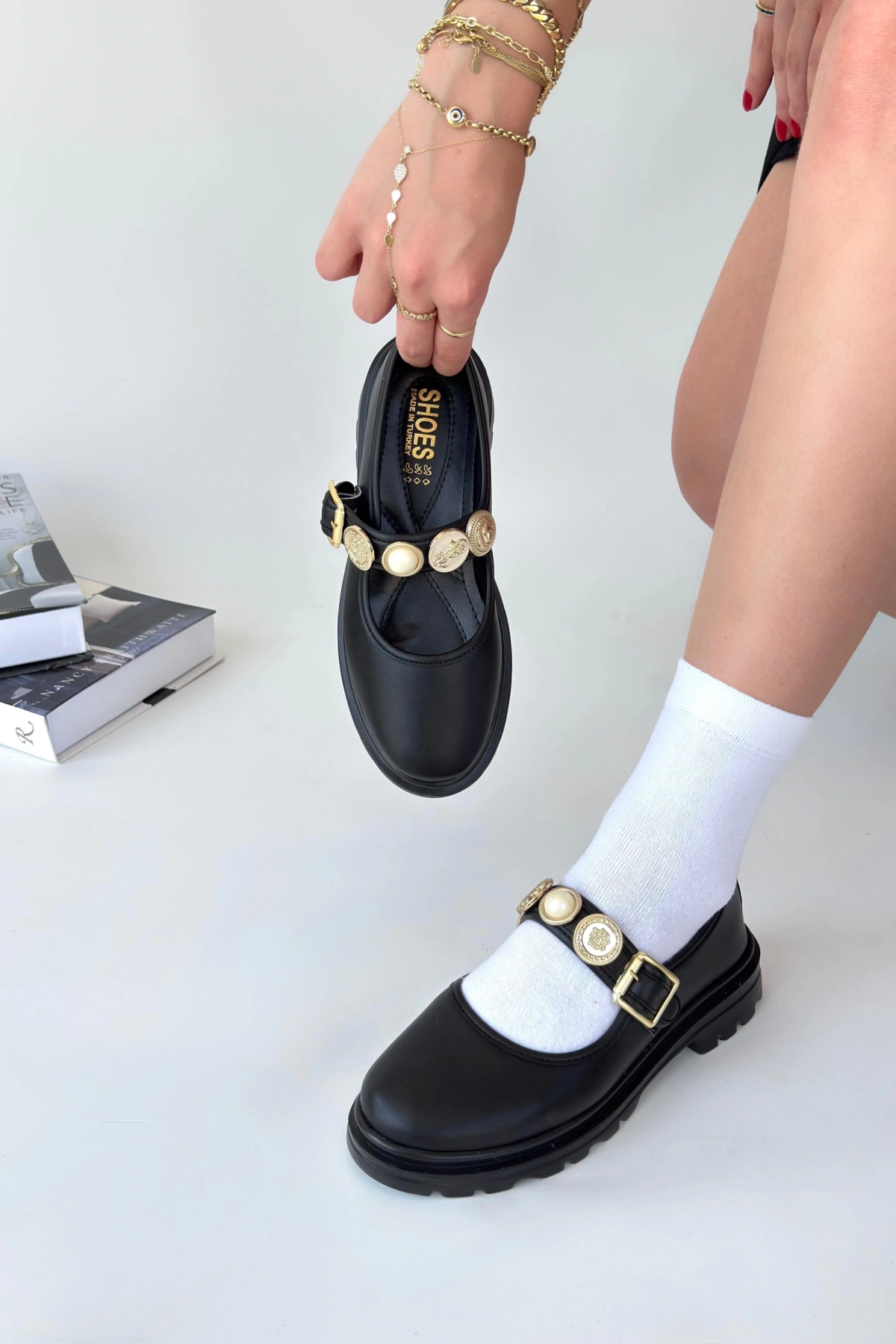 Okira Siyah Cilt Oxford Ayakkabı