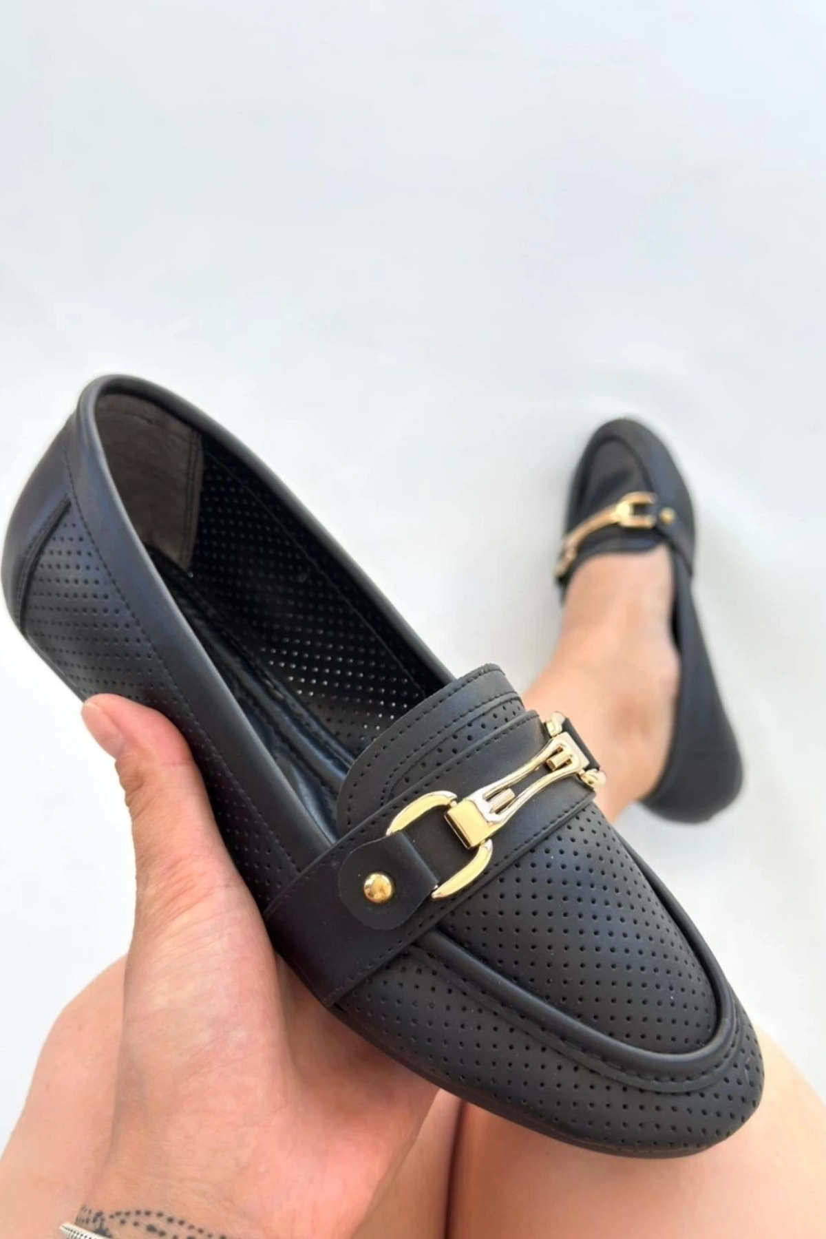 Rain Siyah Cilt Babet Ayakkabı