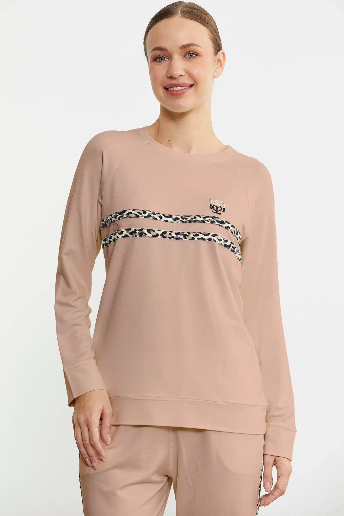 Sementa 76446 Leopar Çizgili Jogger Pijama Takım