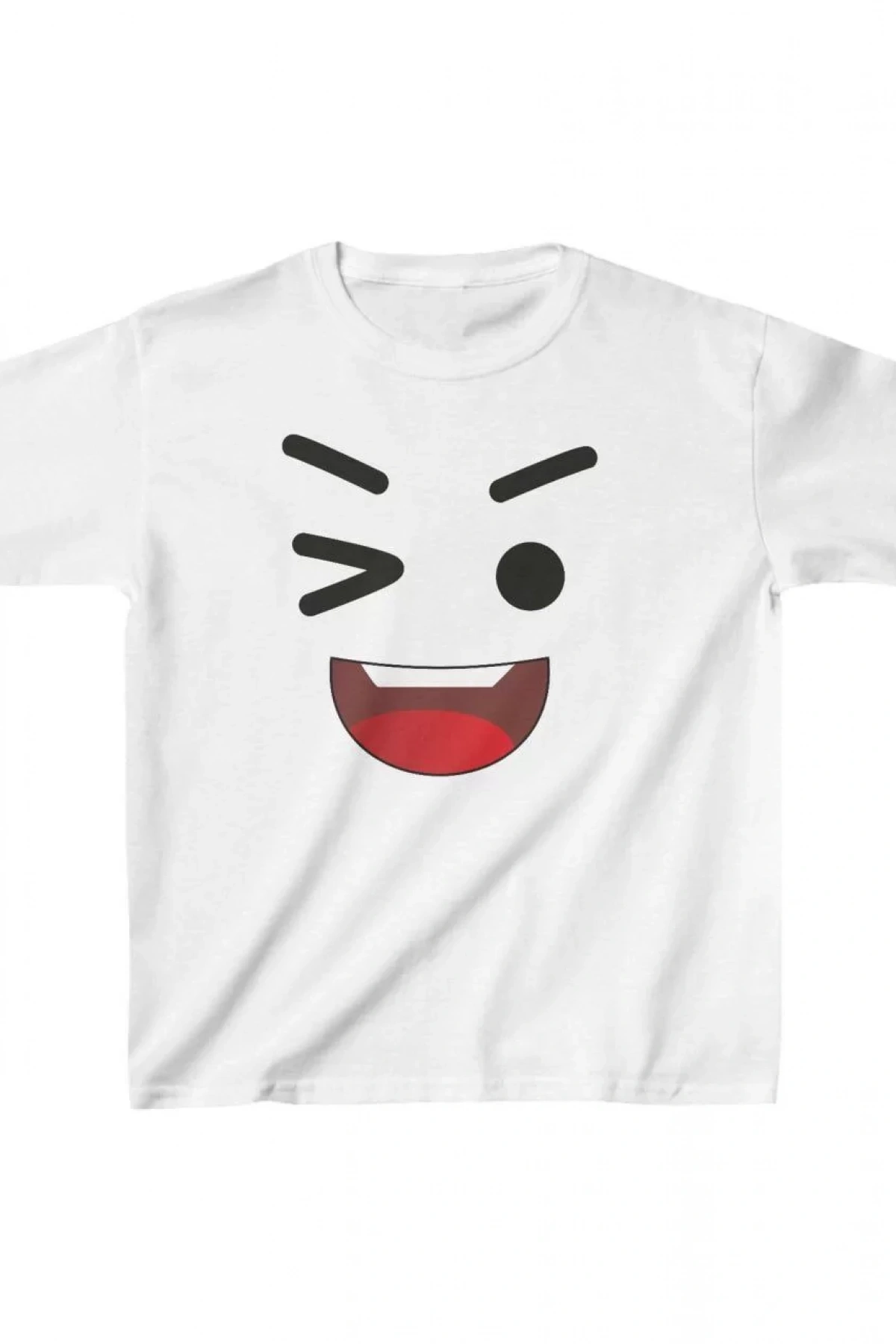 Unisex Çocuk Baskılı T-Shirt - Beyaz