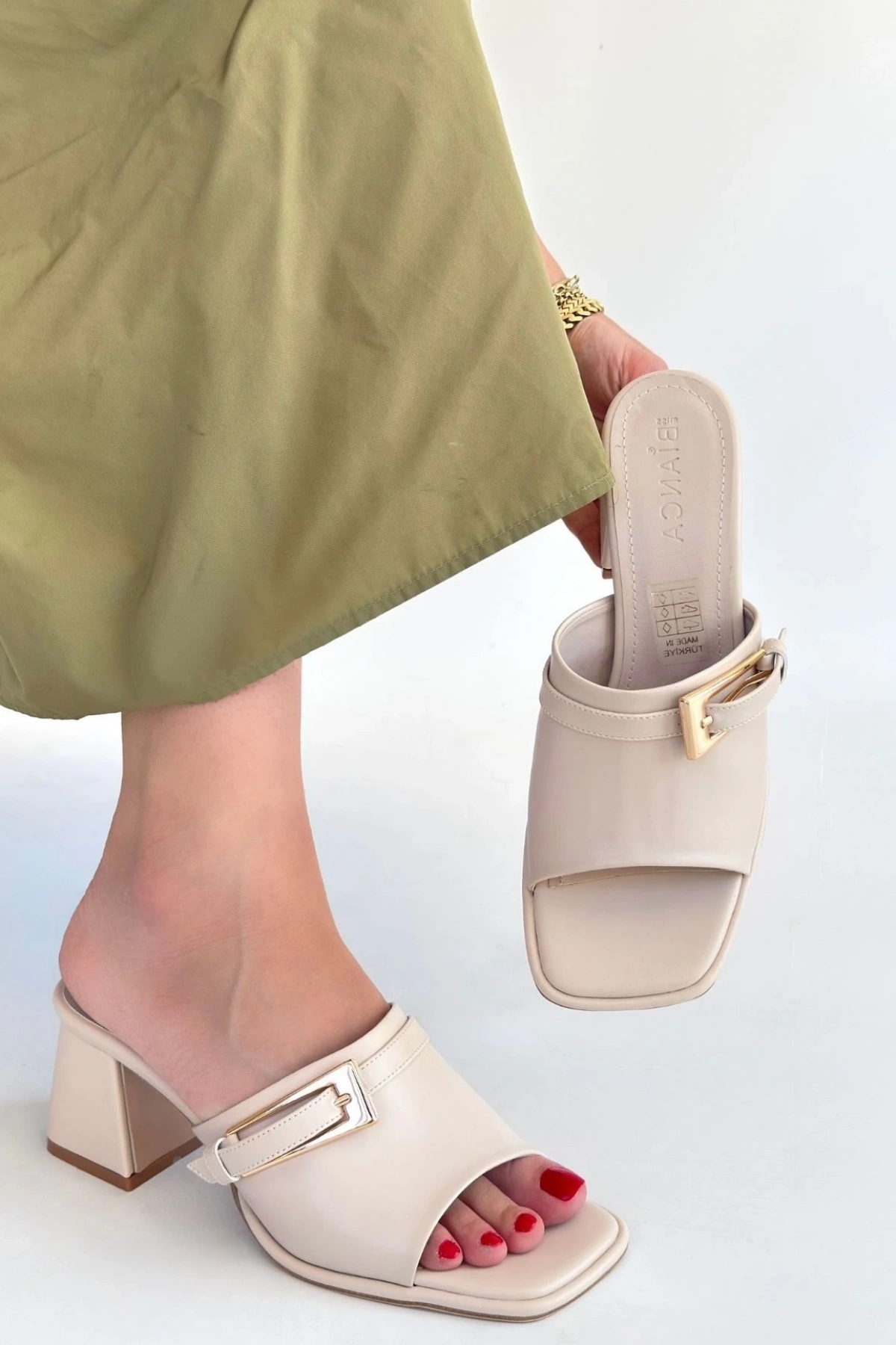 Ziva Bej Cilt Topuklu Terlik