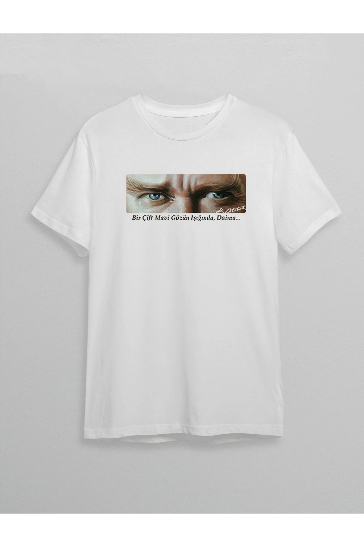 10 Kasım Unisex Atatürk Baskılı T-shirt - Beyaz