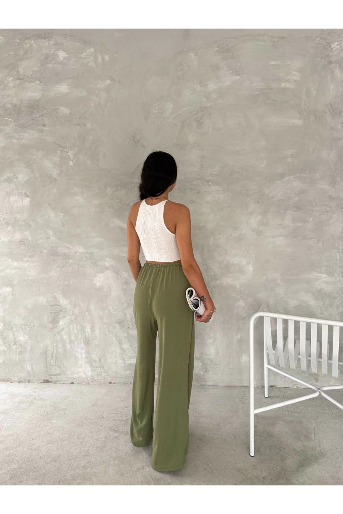Ayrobin Oversize Kadın Pantalon - Mint Yeşili