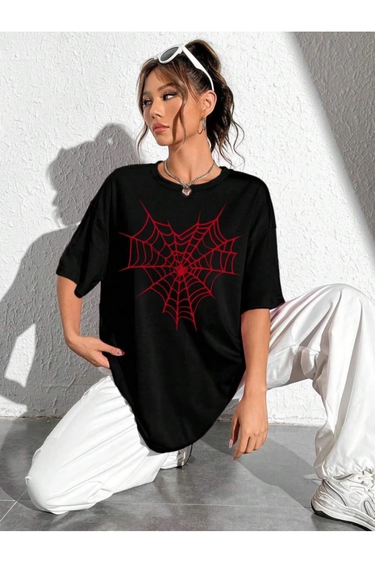 Baskılı Kadın T-shirt - Siyah