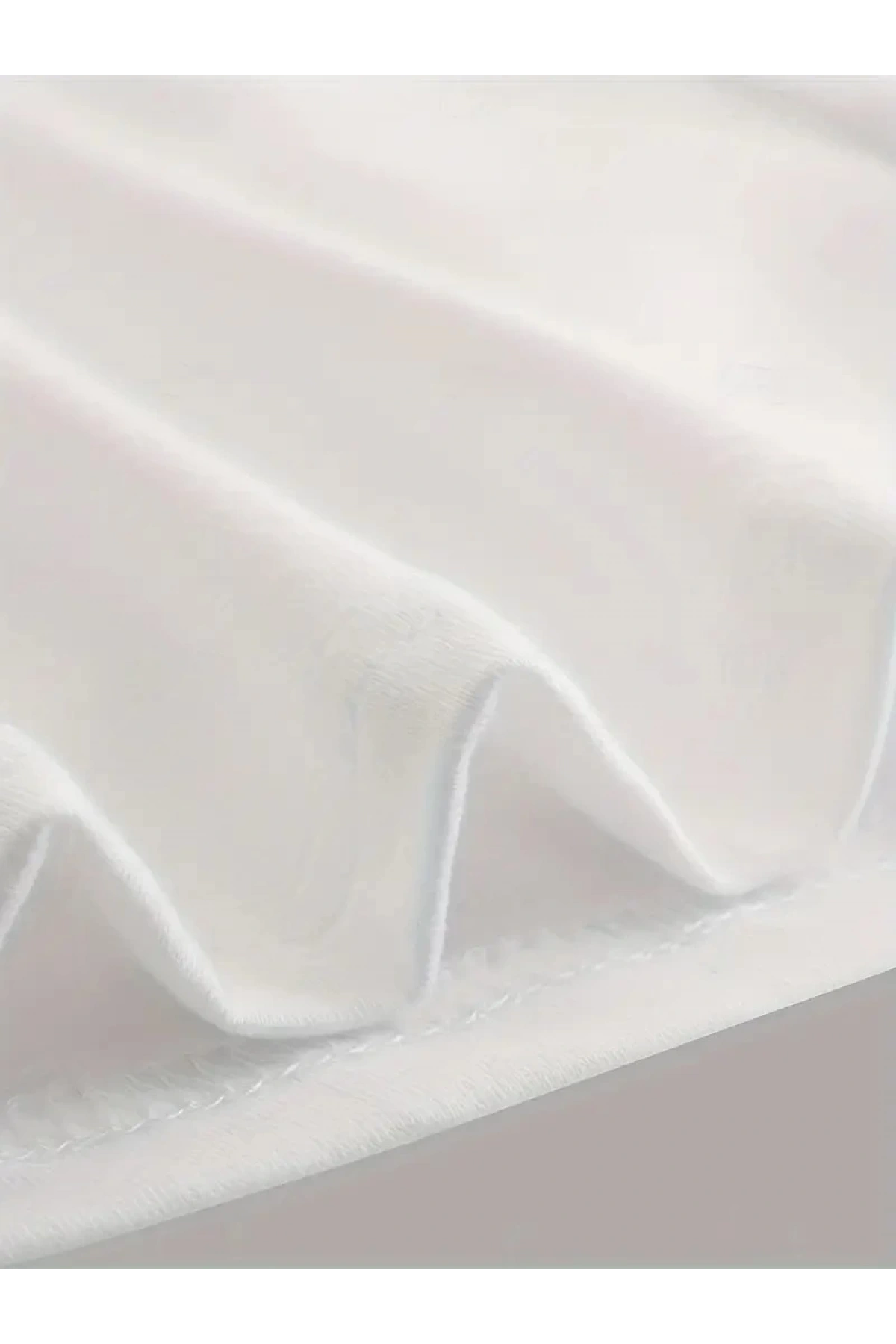 20/1 Penye Compack Ön Arka Ejder Baskılı Oversize Bisiklet Yaka T-shirt - Beyaz