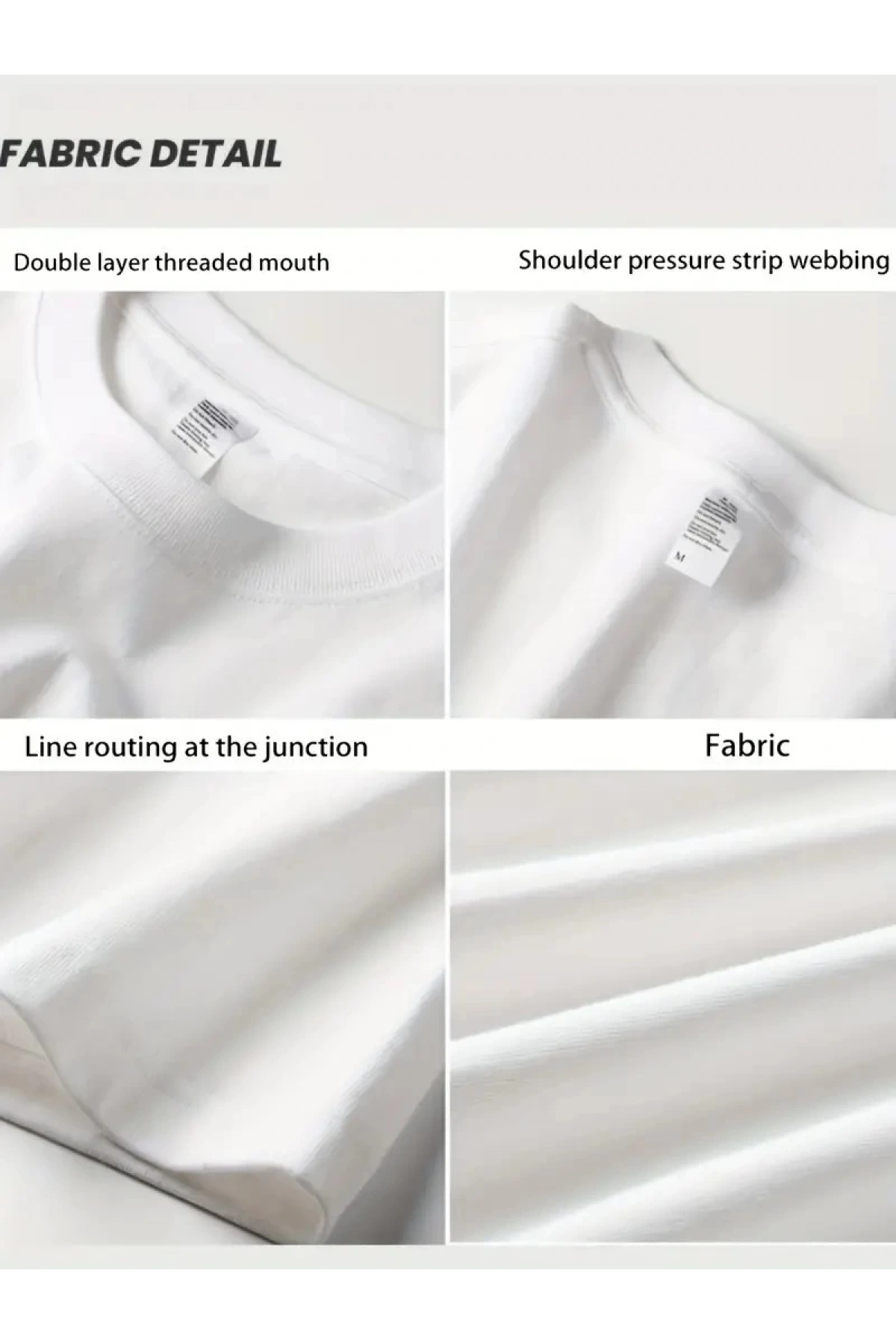 AICG Ön Arka Baskılı Bisiklet Yaka Kadın Oversize Bisiklet Yaka T-shirt - Beyaz