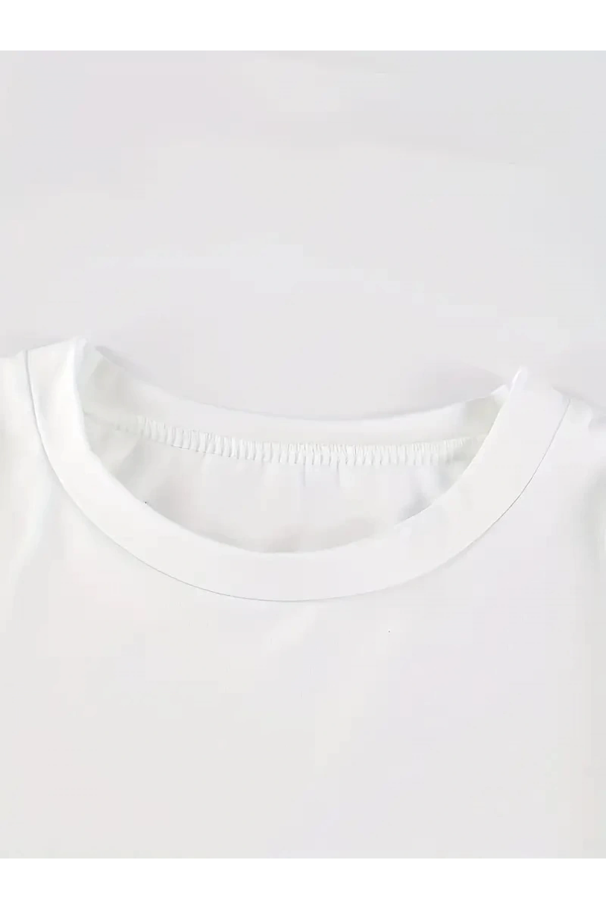 20/1 Penye CompackNew York Baskılı Oversize Kısa Kol Bisiklet Yaka T-shirt - Beyaz