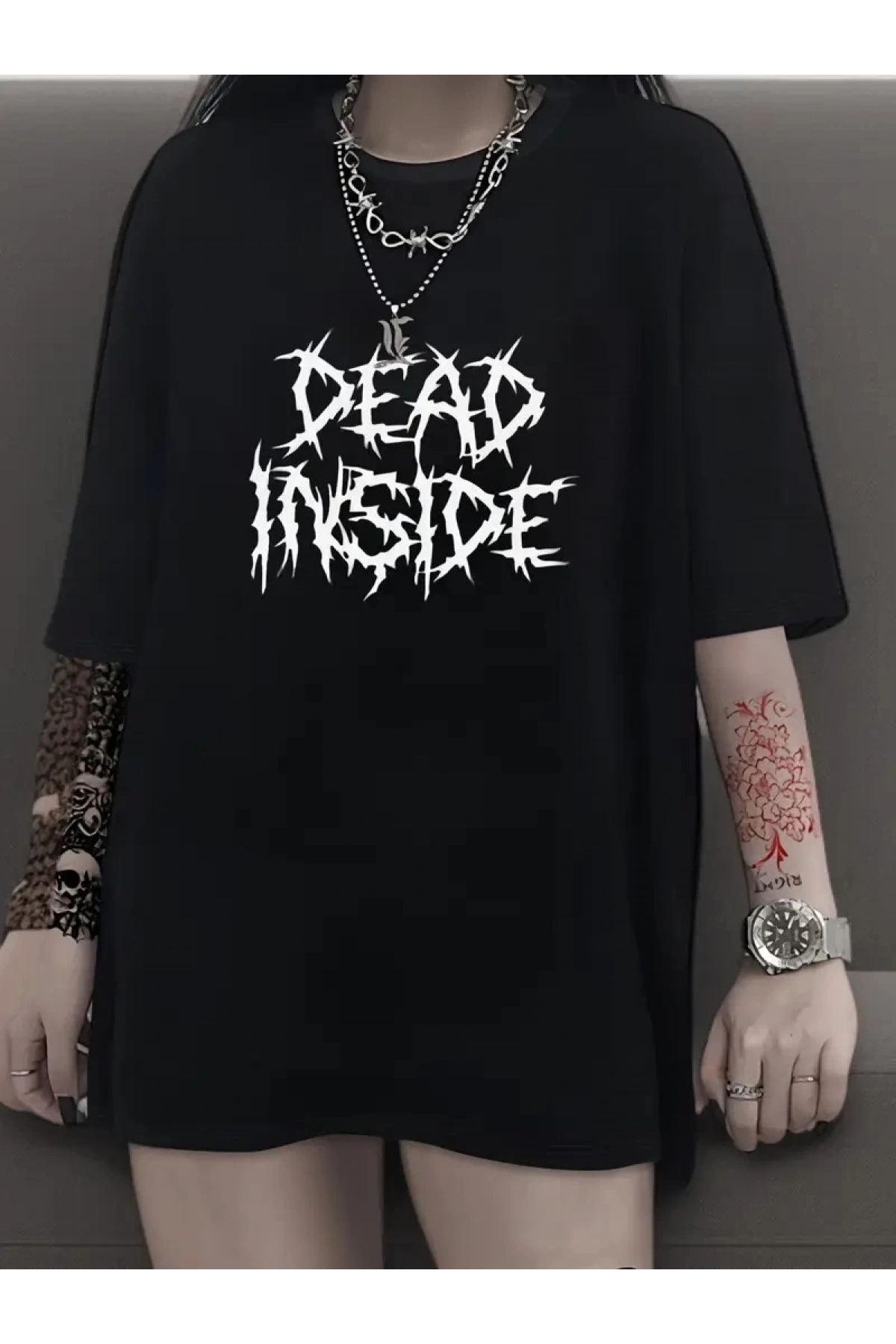 Canlı Harf Baskılı Büyük Boy Oversize Kısa Kollu Tişört - Yumuşak, Nefes Alabilir, Kadınlar için Rahat Yaz ve İlkbaharın Vazgeçilmezi - Rahat Kesim, Rahat, Şık Kadın Giysileri - Siyah