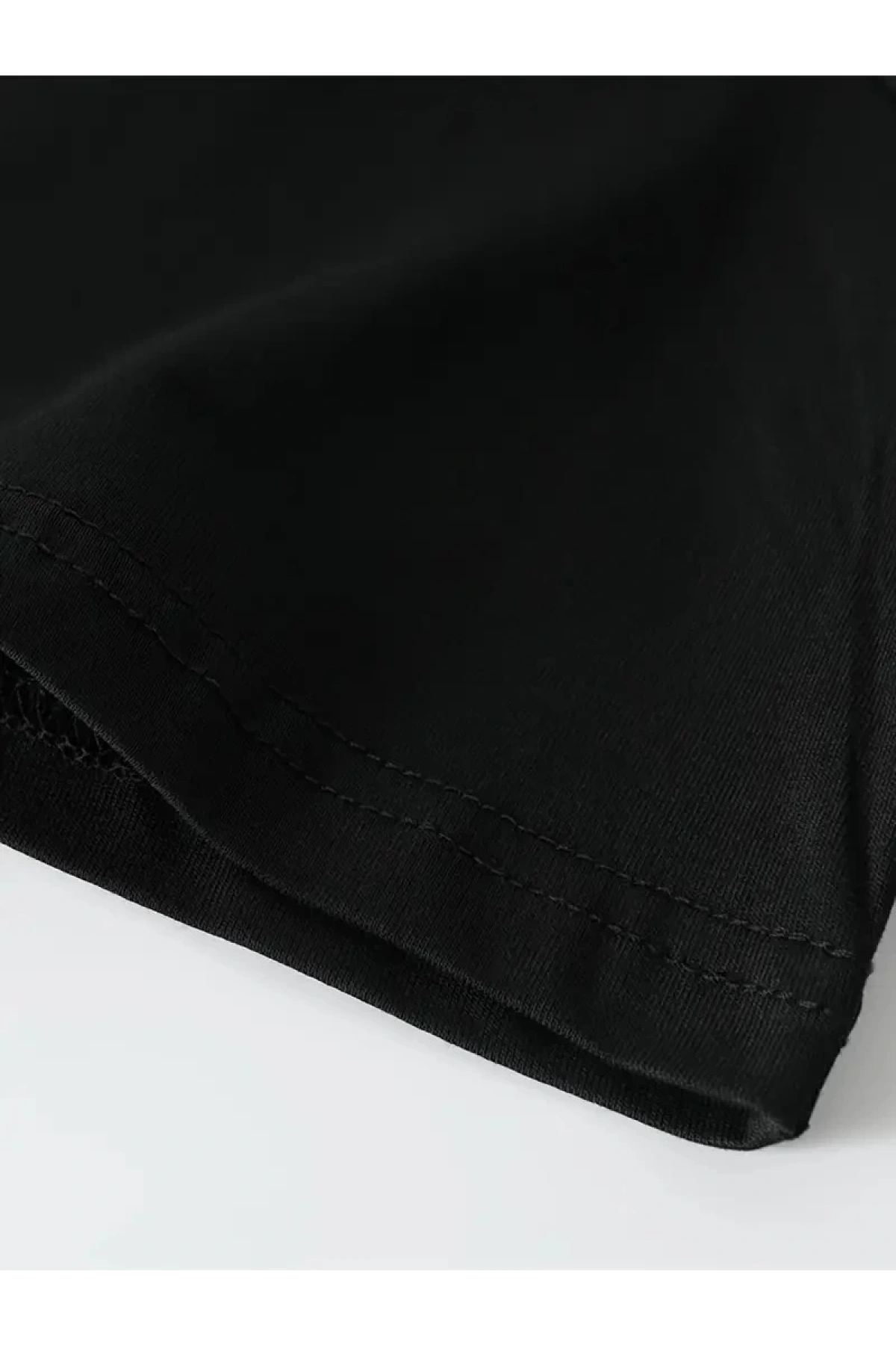 Büyük Beden Erkek Whatever Baskılı Tişört, Oversize Erkekler İçin Yaz Modası Kısa Kollu Tişörtler - Siyah