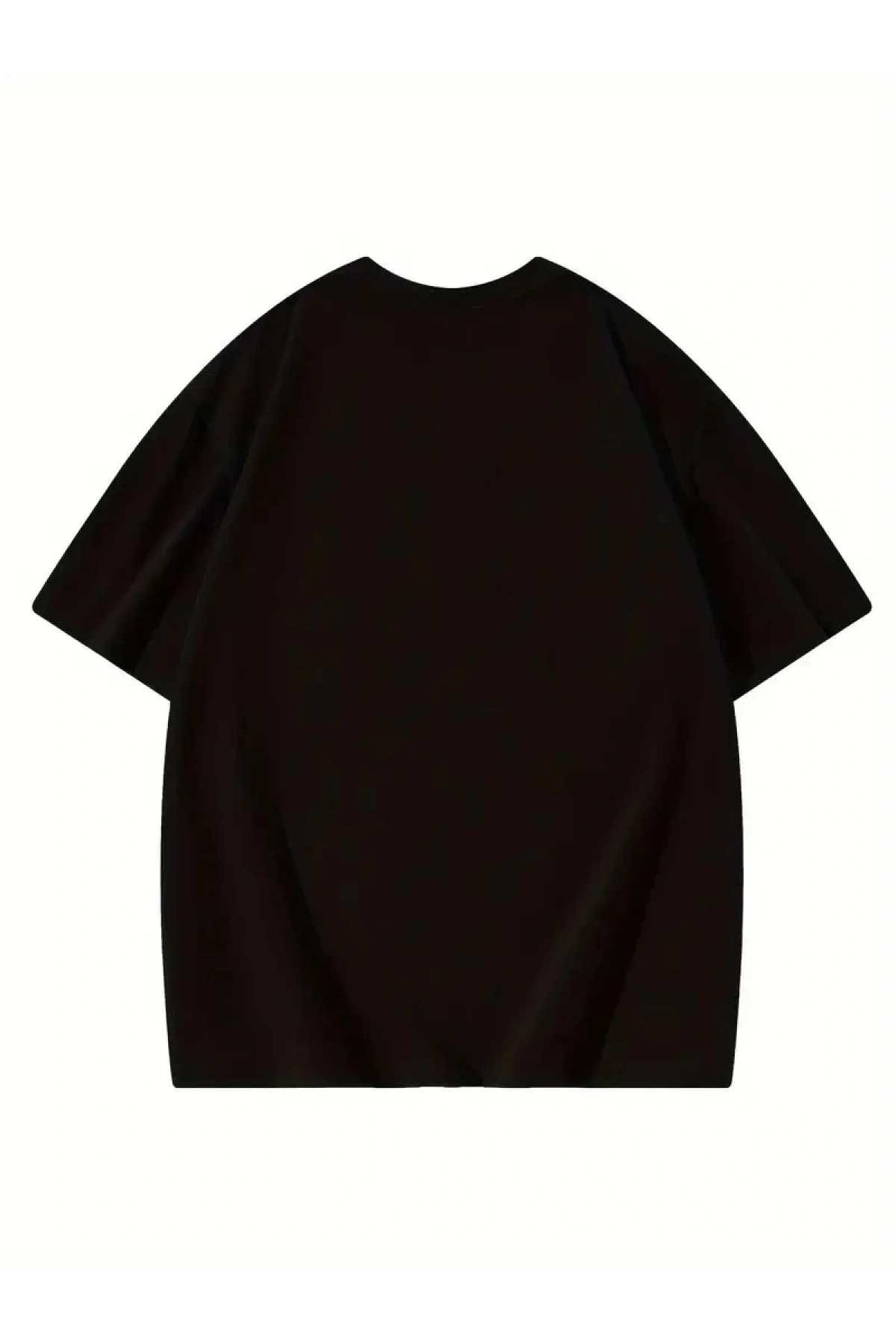 Thousand Ön Arka Baskılı Oversize Bisiklet Yaka T-shirt - Siyah