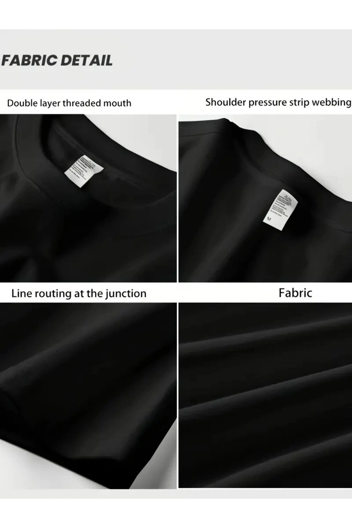 AICG Ön Arka Baskılı Bisiklet Yaka Kadın Oversize Bisiklet Yaka T-shirt - Siyah