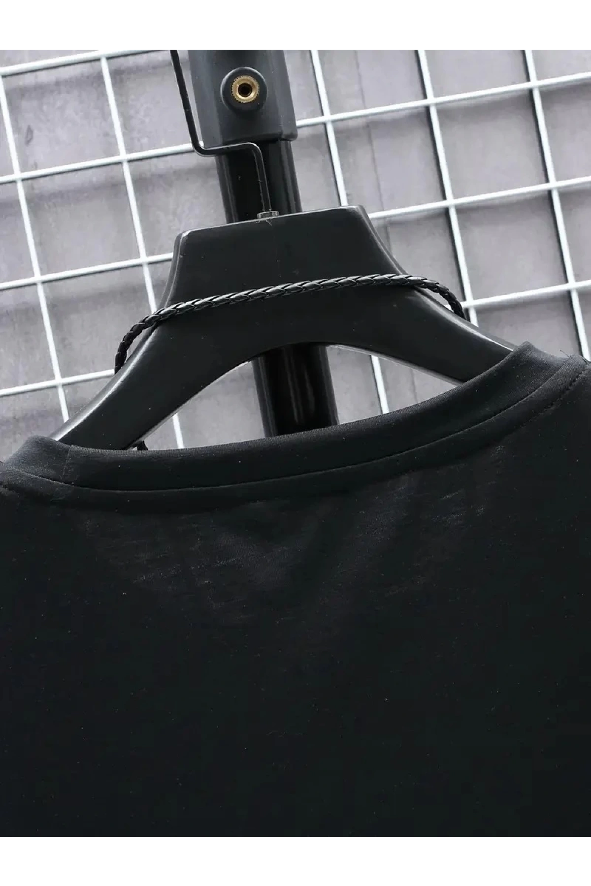 20/1 Penye Compack FUTRE Baskılı Oversize Kısa Kol Bisiklet Yaka T-shirt - Siyah