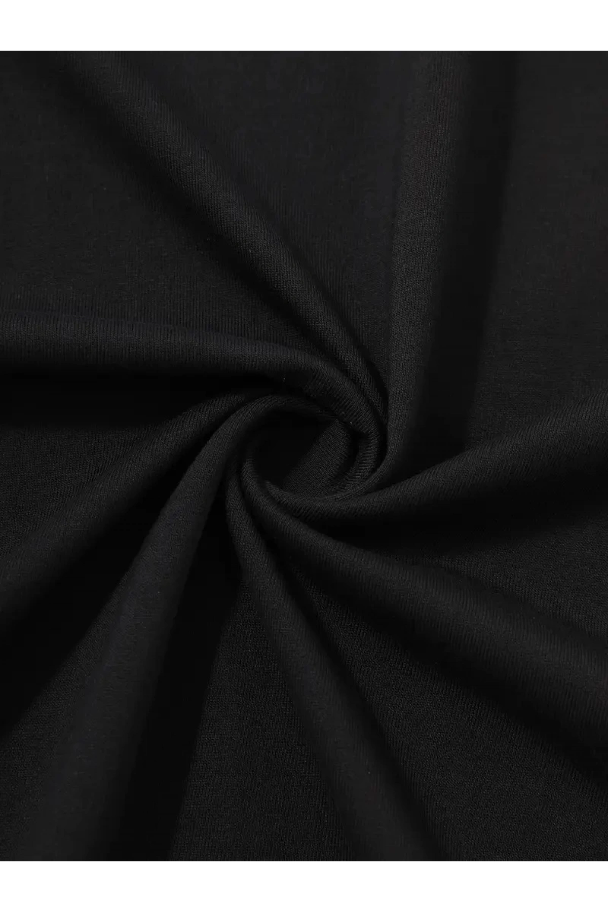 20/1 Penye Compack Sarj %1 Baskılı Oversize Bisiklet Yaka Kısa Kol Yazlık T-shirt - Siyah