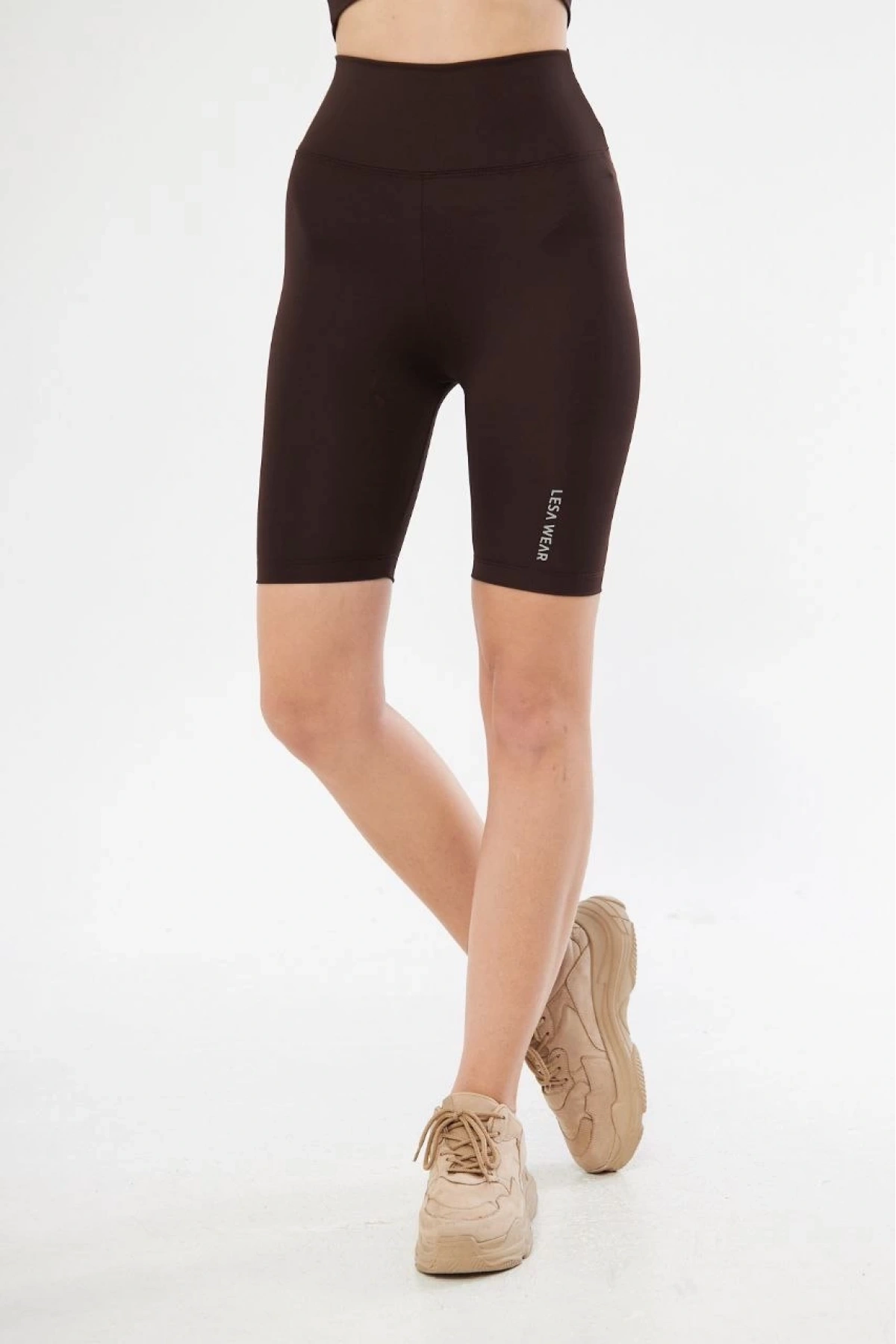 Biker Sporcu Şort - Kahve