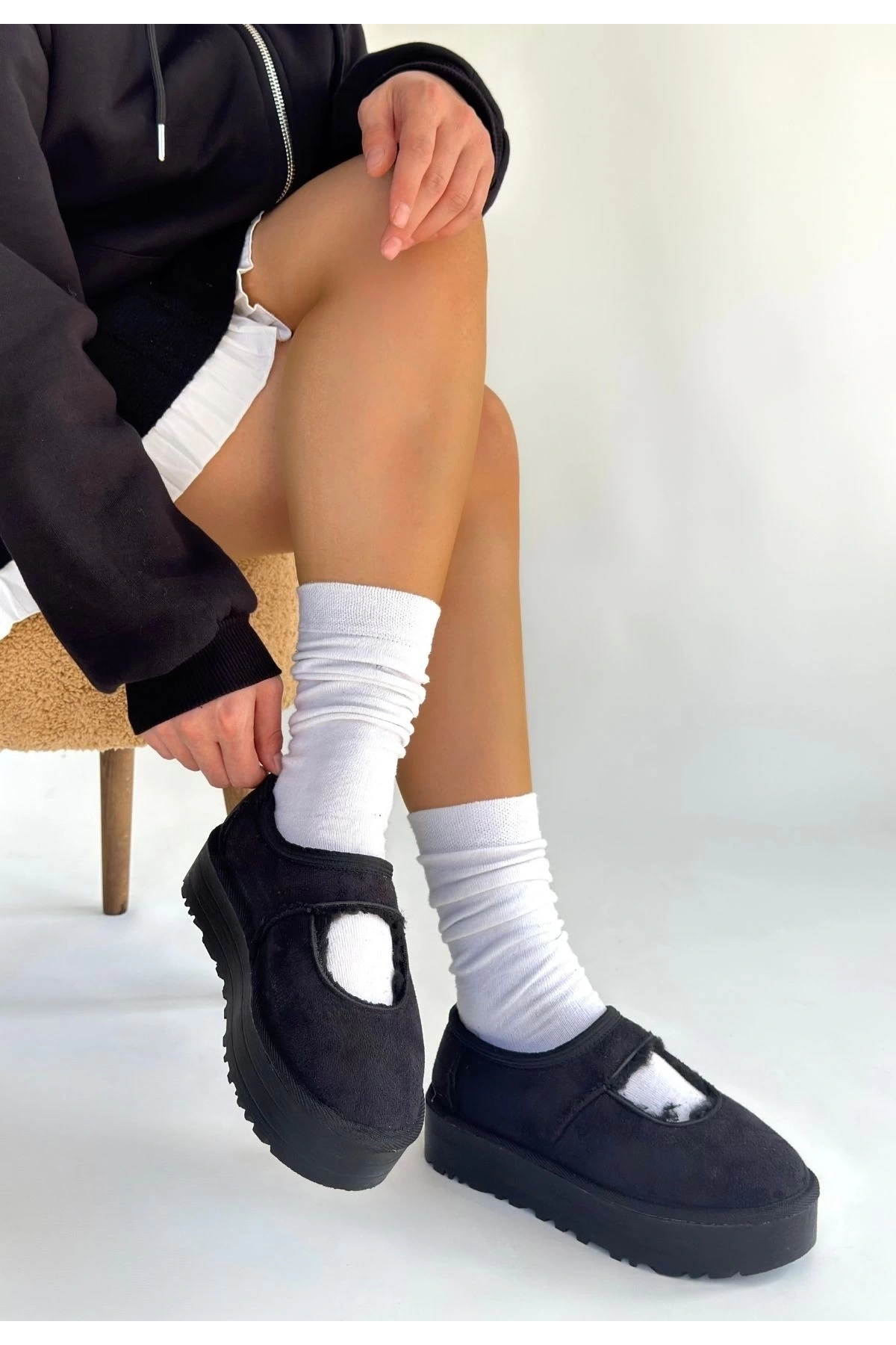 Carren Siyah Süet Bot