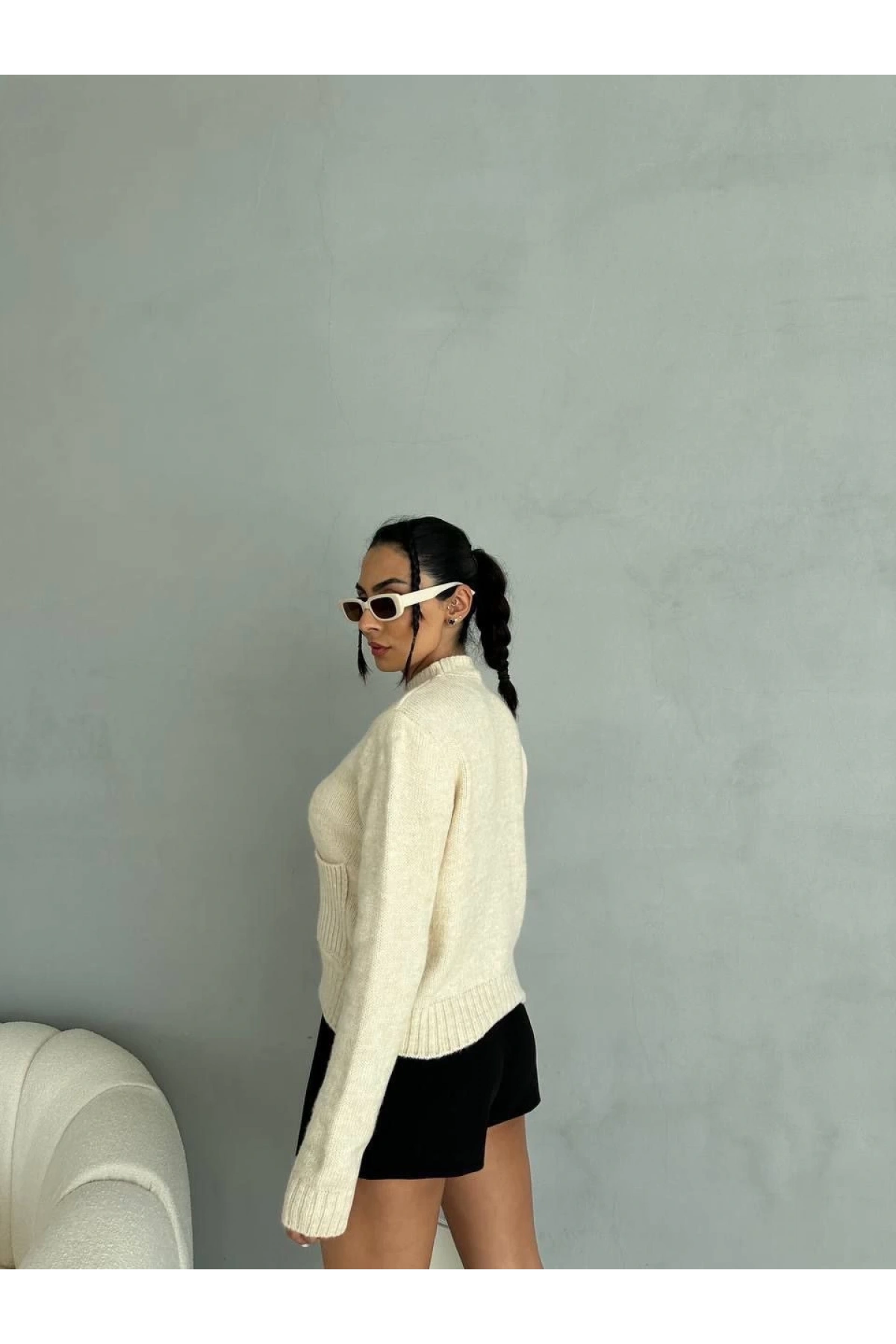 Cepli triko kazak krem