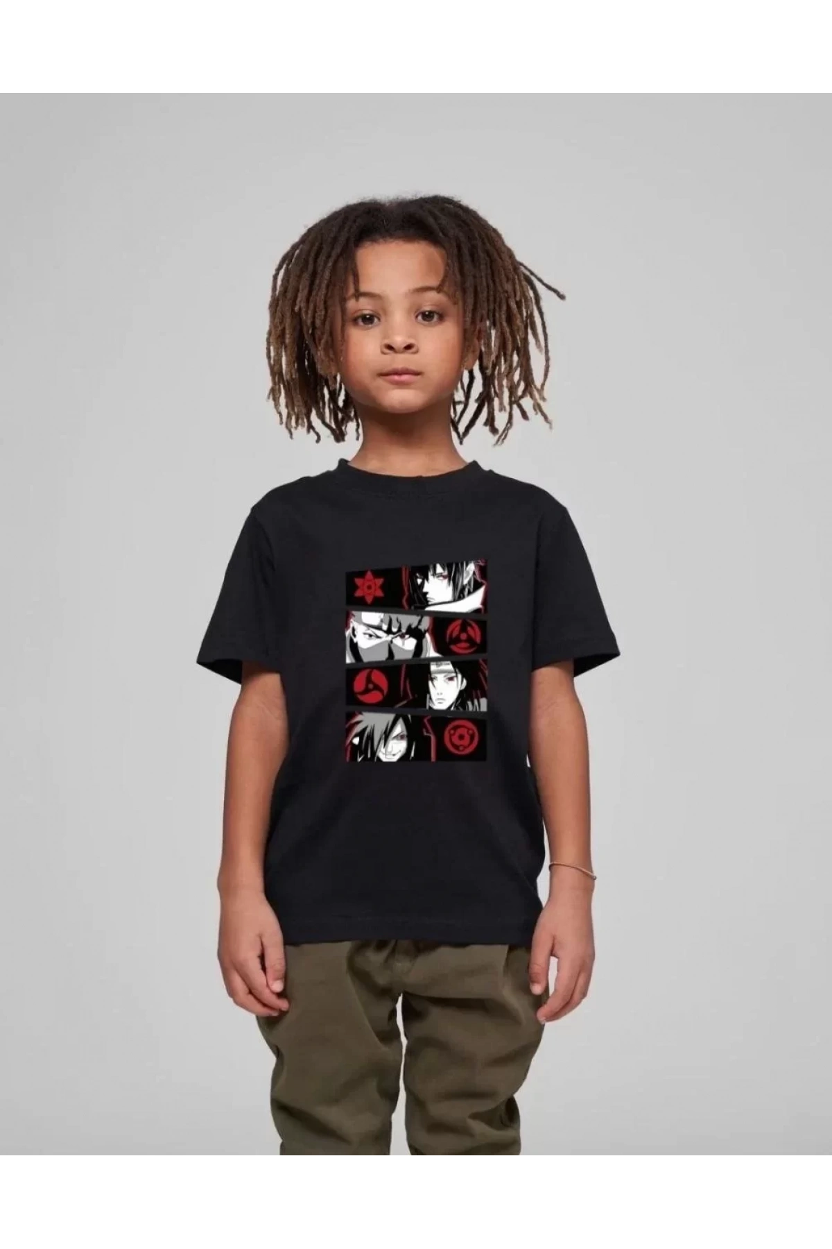 Çocuk Unisex Baskılı T-Shirt - Siyah