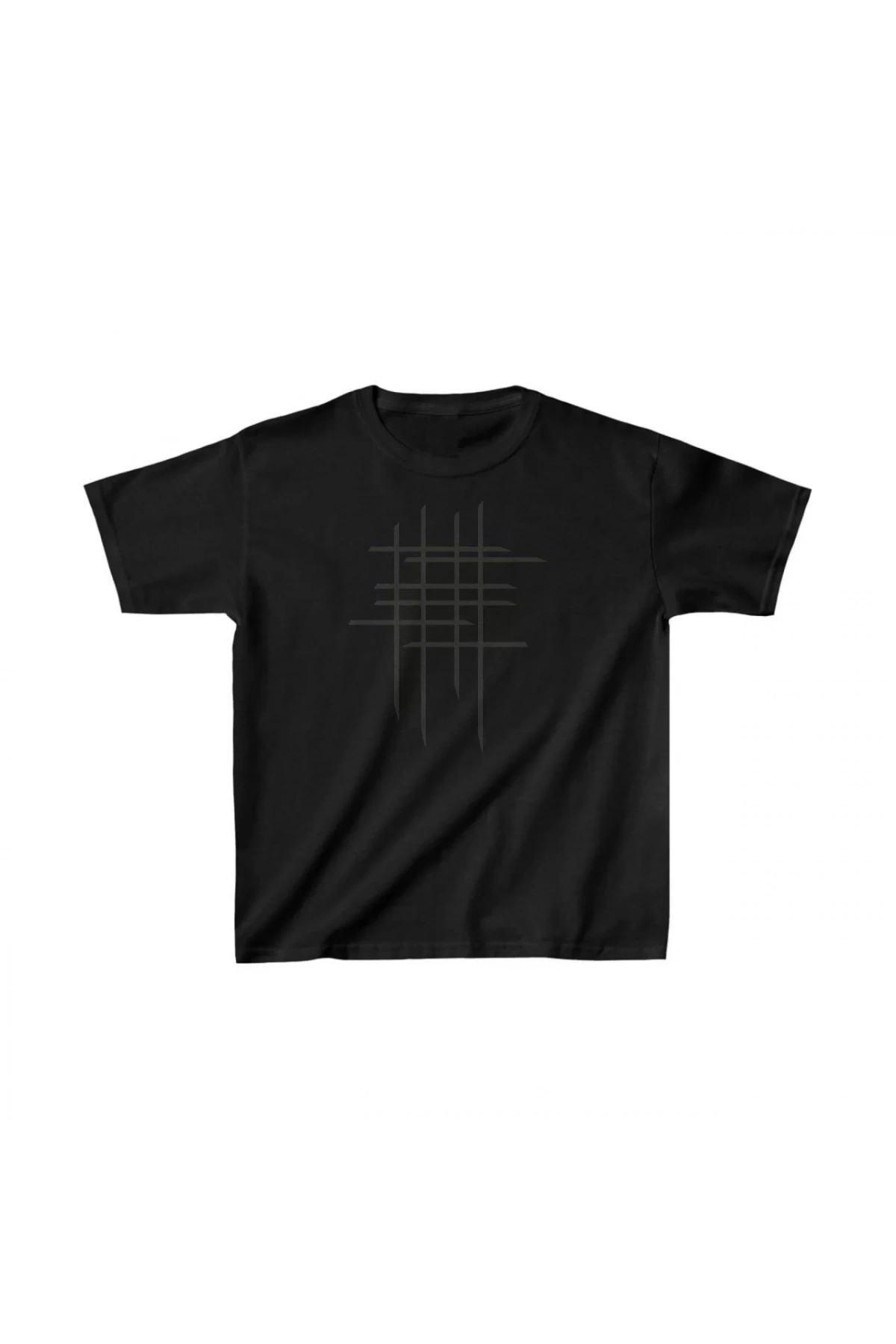 Çocuk Unisex Baskılı T-Shirt - Siyah