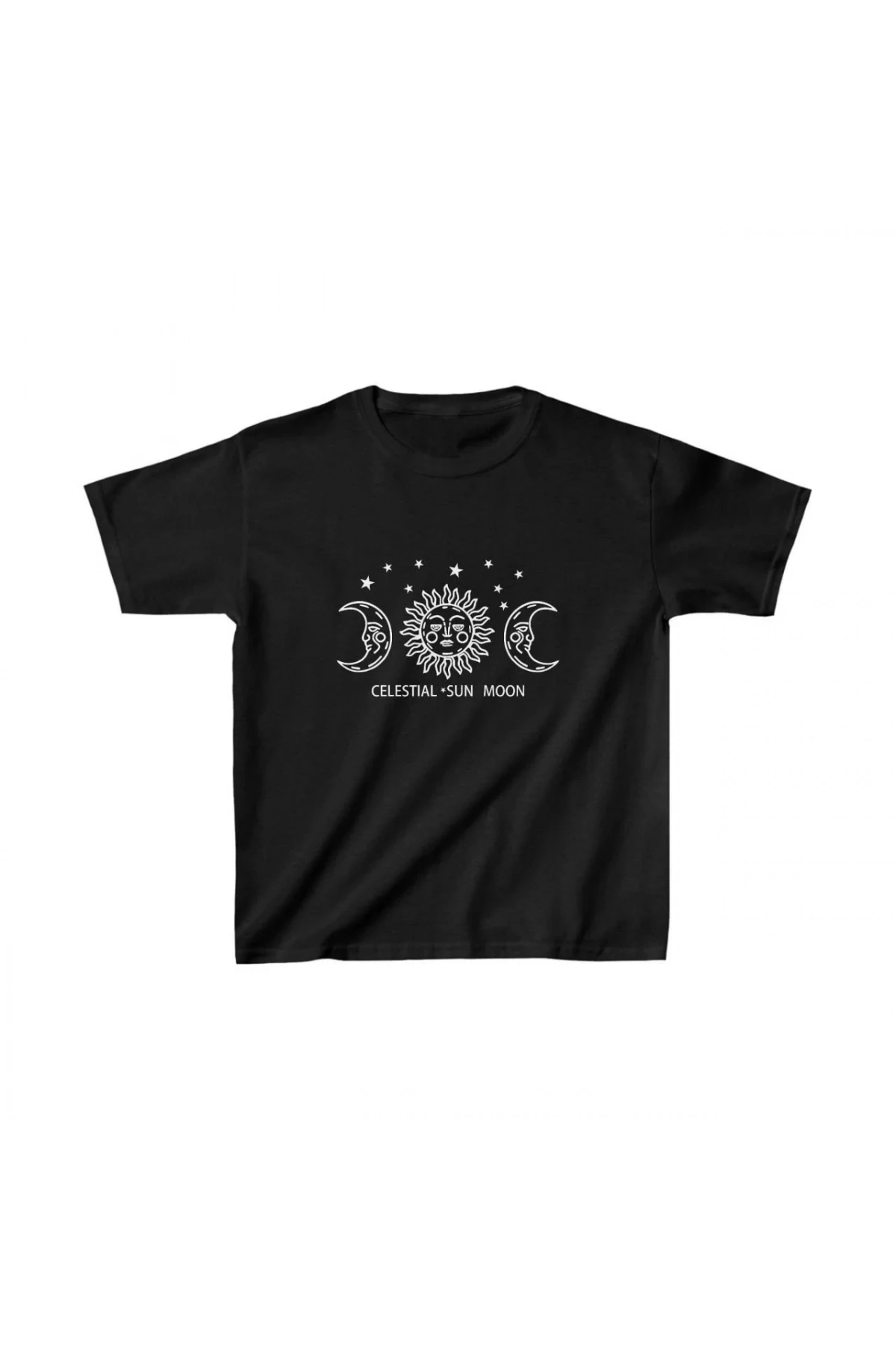 Çocuk Unisex Baskılı T-Shirt - Siyah