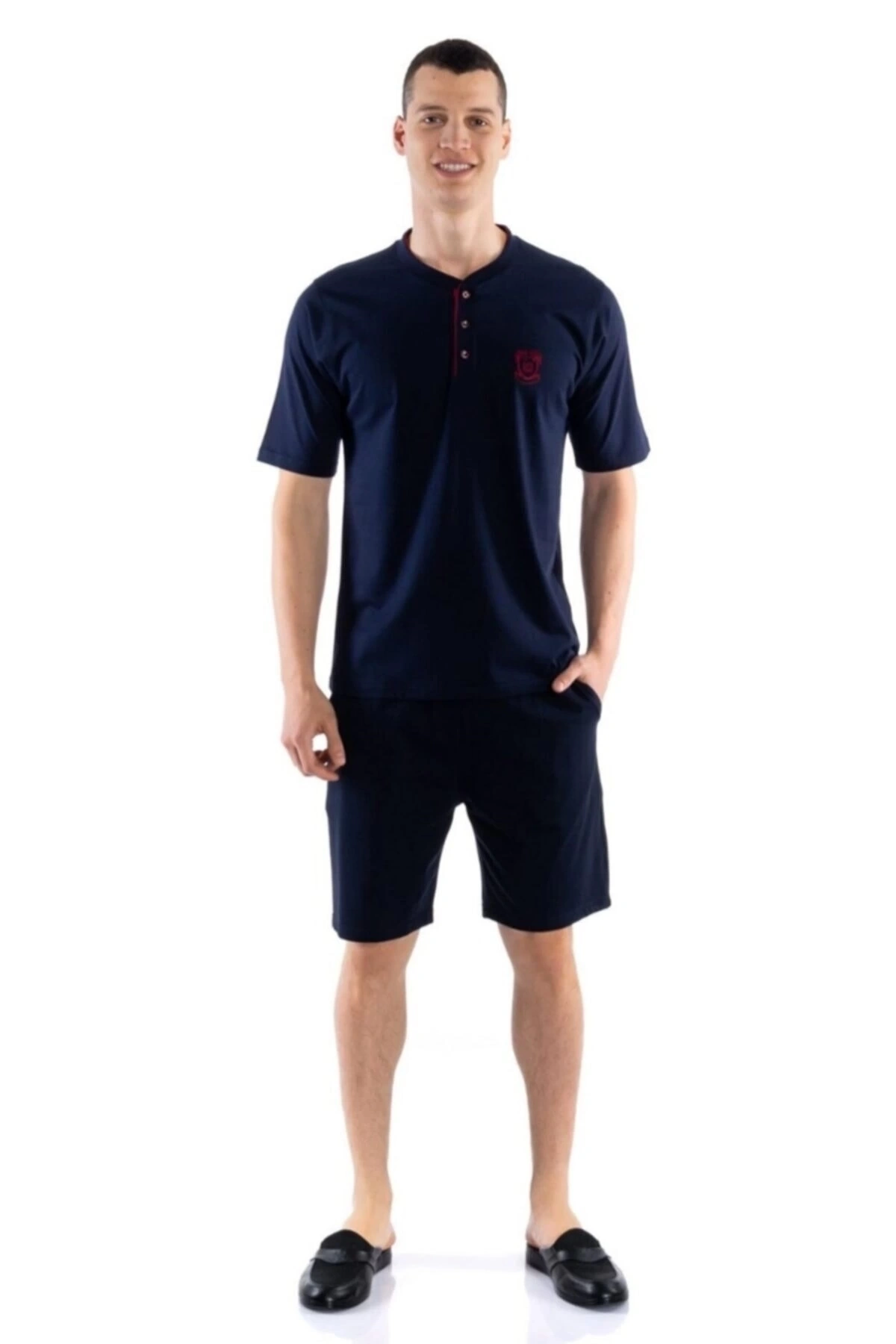 DS Damat 02000 Kısa Kol 3lü Erkek Pijama Takımı