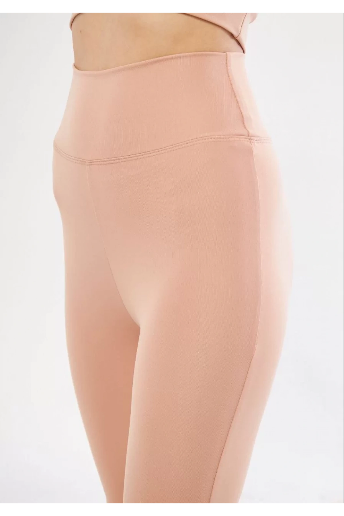 Dalgıç Yüksel Bel İspanyol Paça Tayt - Bej