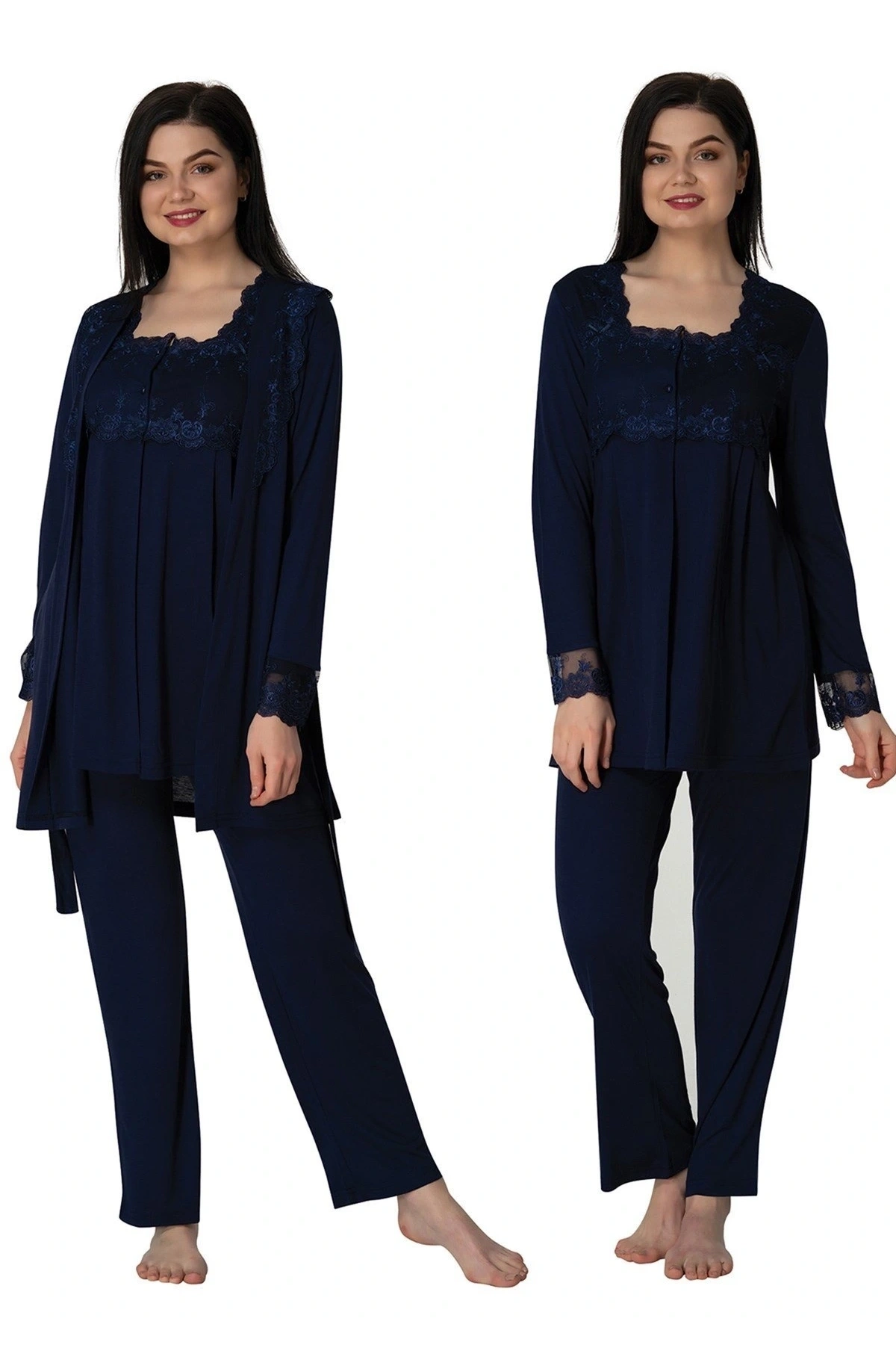 Effortt 2401  Sabahlıklı Lohusa Pijama Takımı