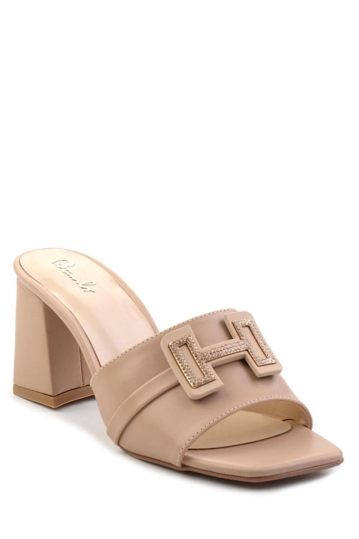 Erew Bej Cilt Topuklu Terlik